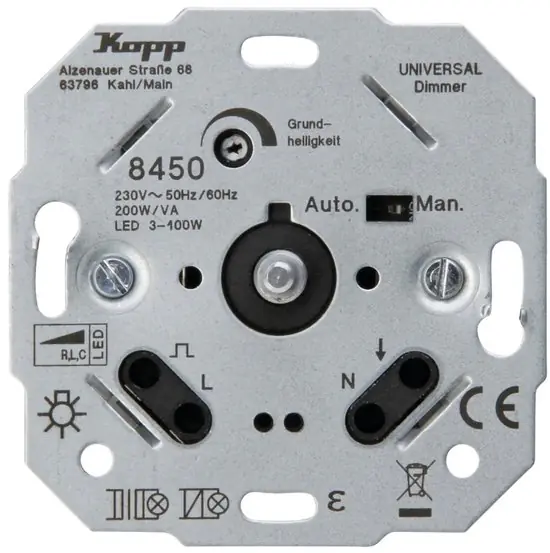 Kopp Universaldimmer LED 3-170 W 845000186 Kopp Universaldimmer LED 3-170 W 845000186