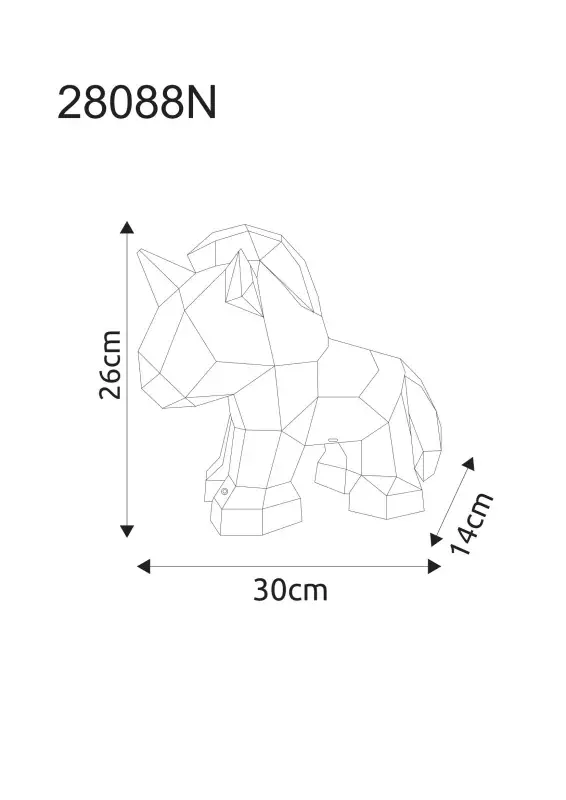 Globo Tischleuchte Brondar klar pink Kunststoff