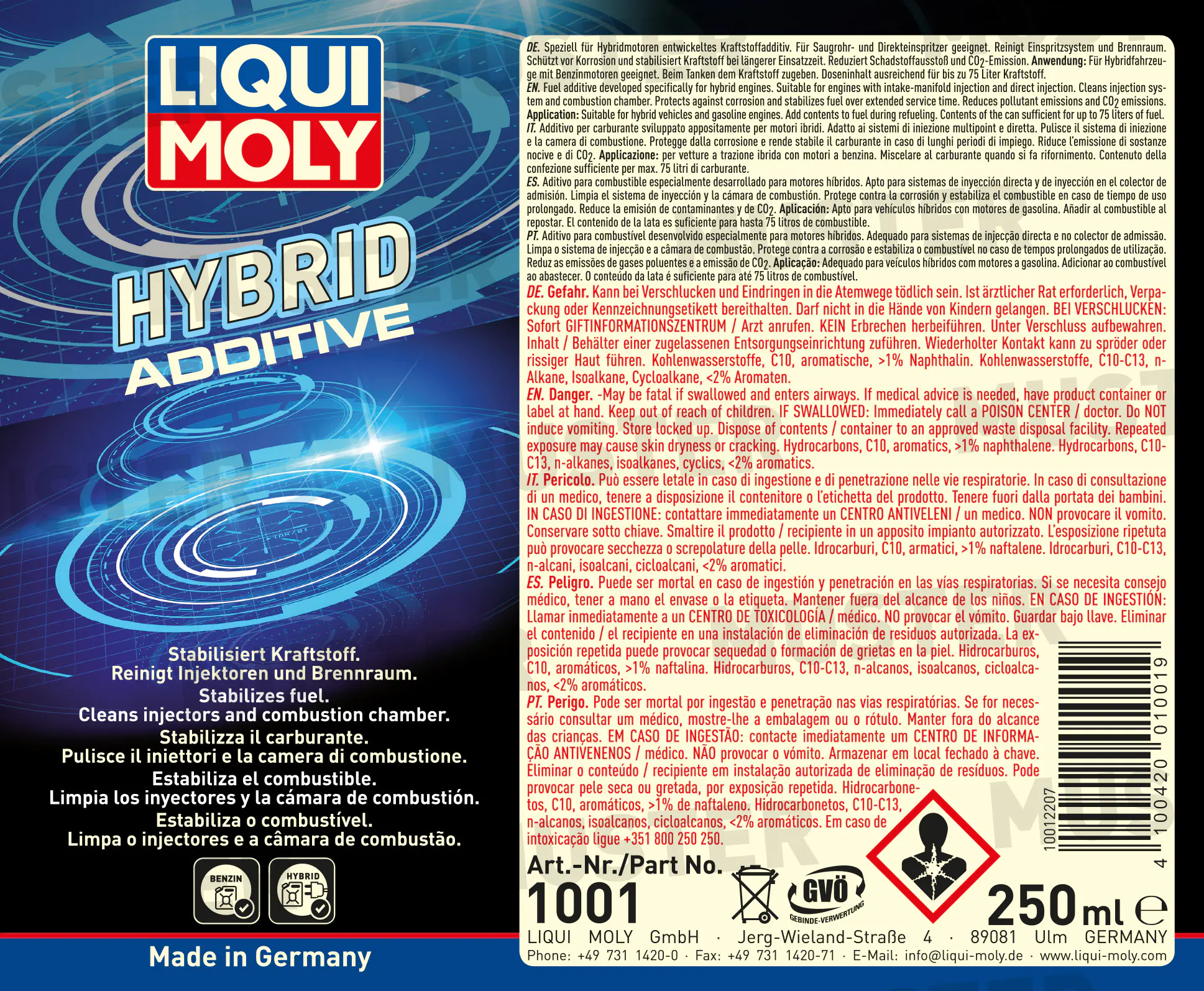 Liqui Moly Hybrid Additive 250 ml Liqui Moly Hybrid Additive 250 ml