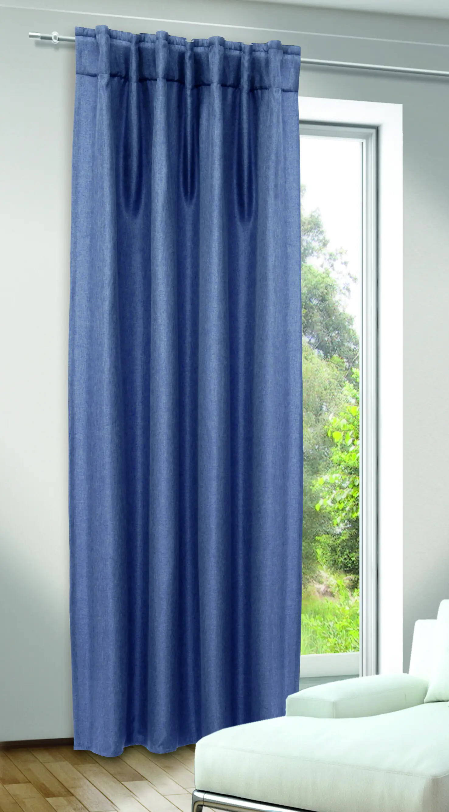 Neusser Collection Verdunklungsschal Dimout Sibille jeans, 135 x 245 cm