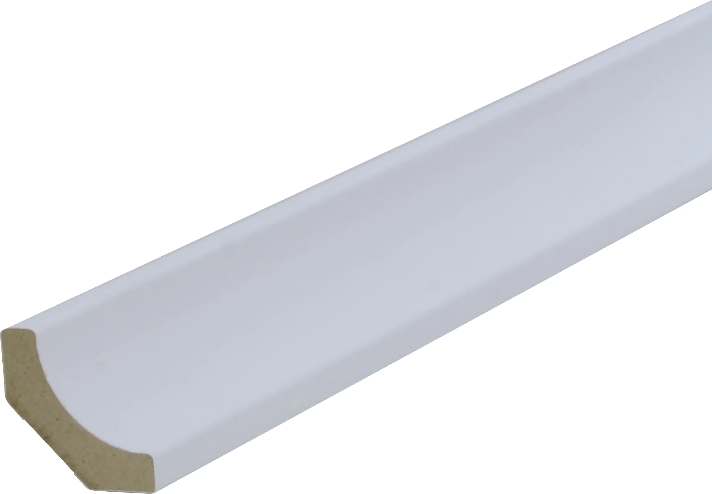 B.S. Bauprogramm Hohlkelleiste 260 cm 24 x 24 mm Eiche brilliantweiß