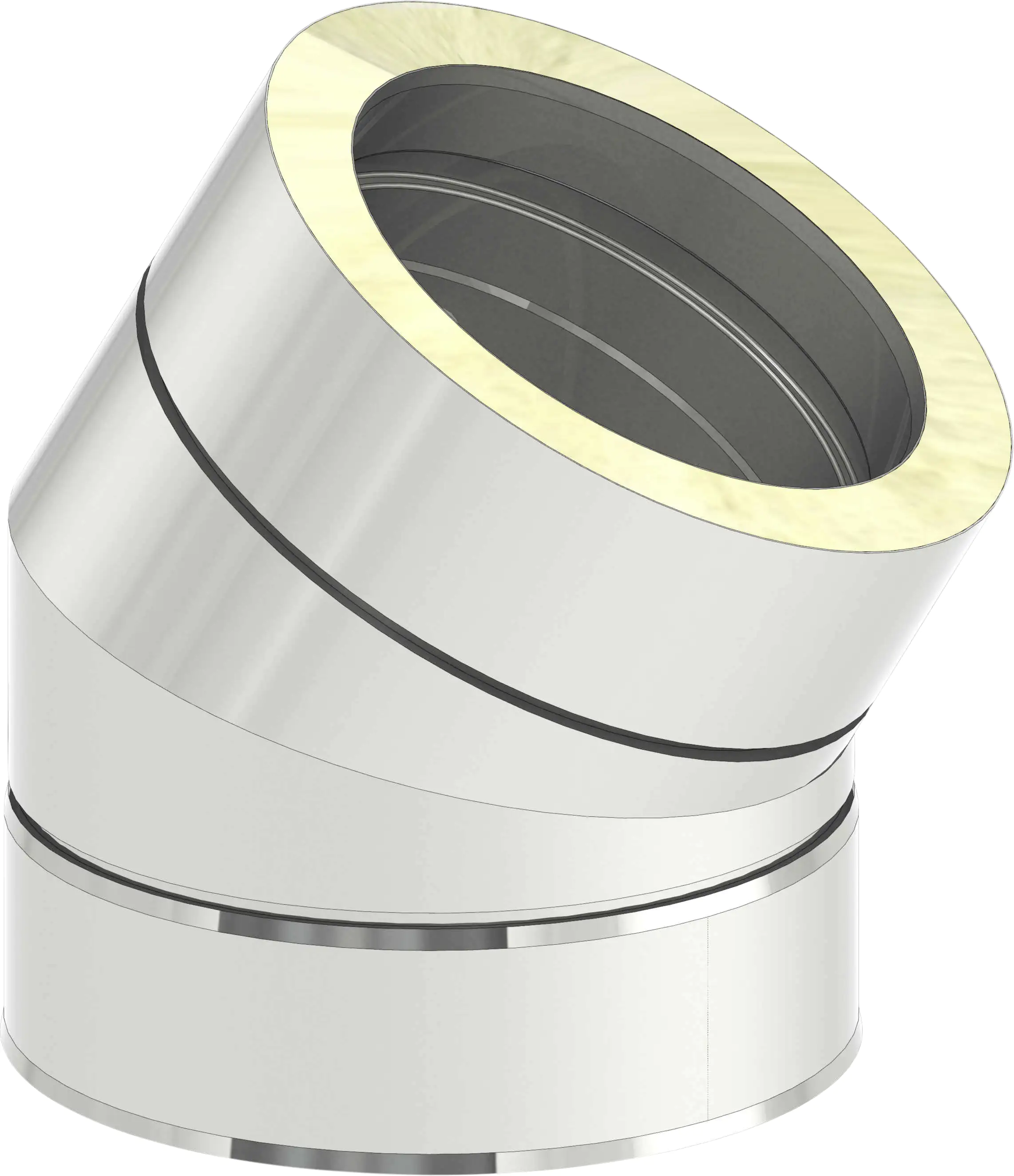 Zitec Edelstahl-Bogen 30° Zitec-Eco doppelwandig Ø 150mm