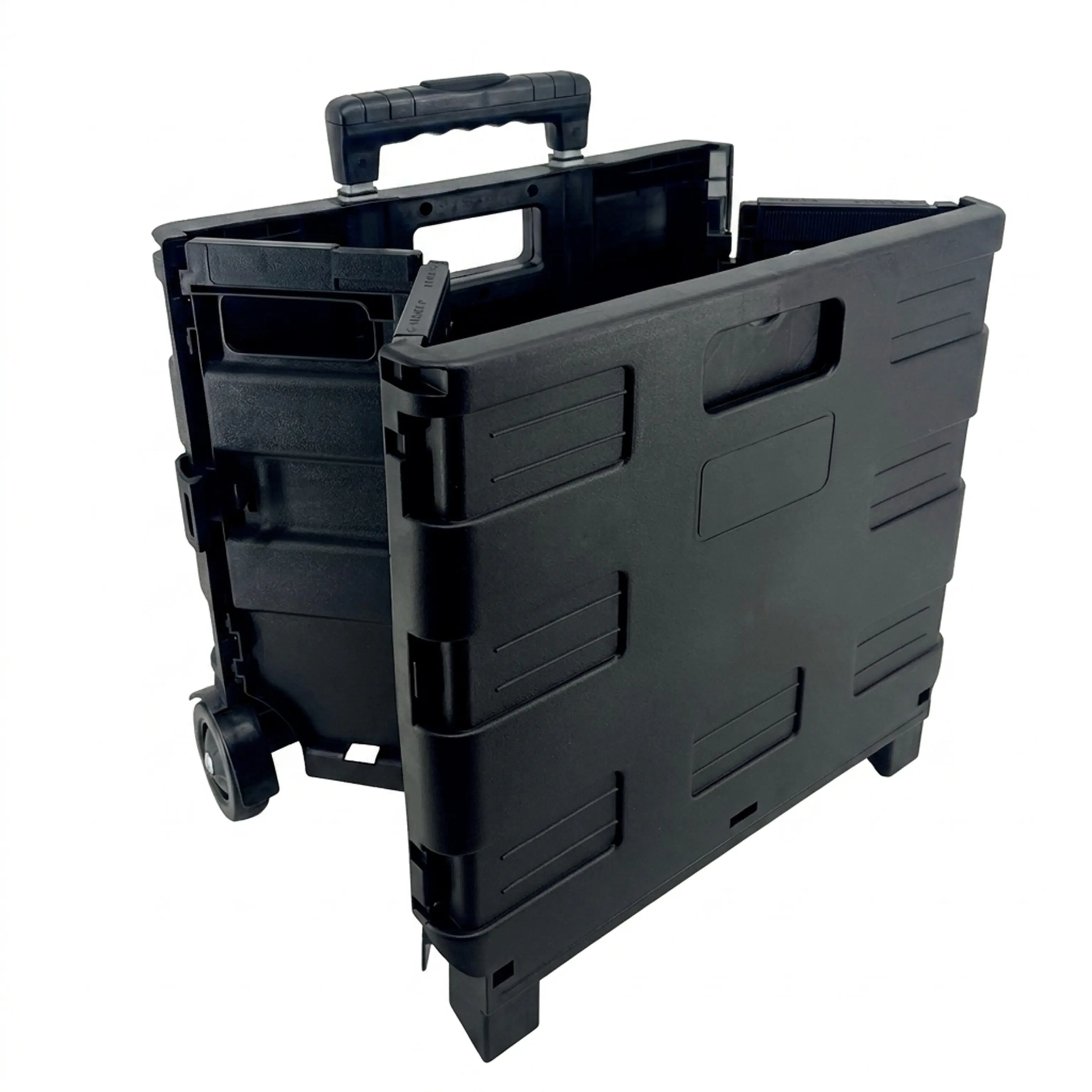TrendLine Transport Trolley faltbar mit Zugstange 42,5 x 40,5 cm schwarz