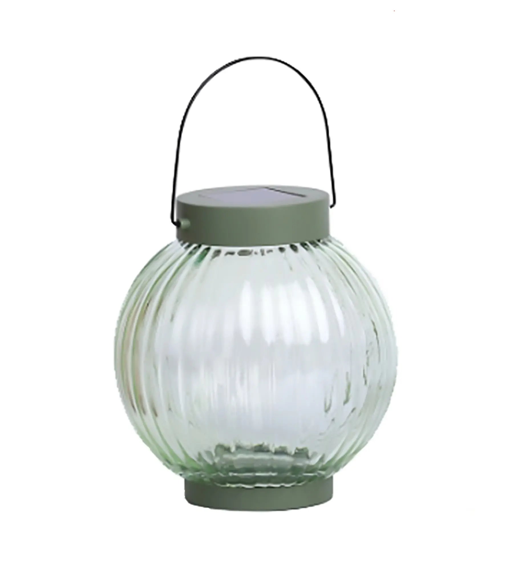 Dapo LED Solarleuchte Laterne Glas warmweiß