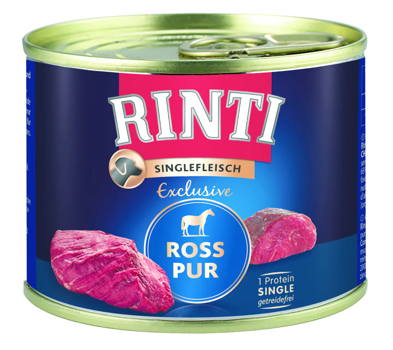 Rinti Singlefleisch Exclusive Hundenassfutter Adult 185 g Ross Pur  Rinti Singlefleisch Exclusive Hundenassfutter Adult 185 g Ross Pur