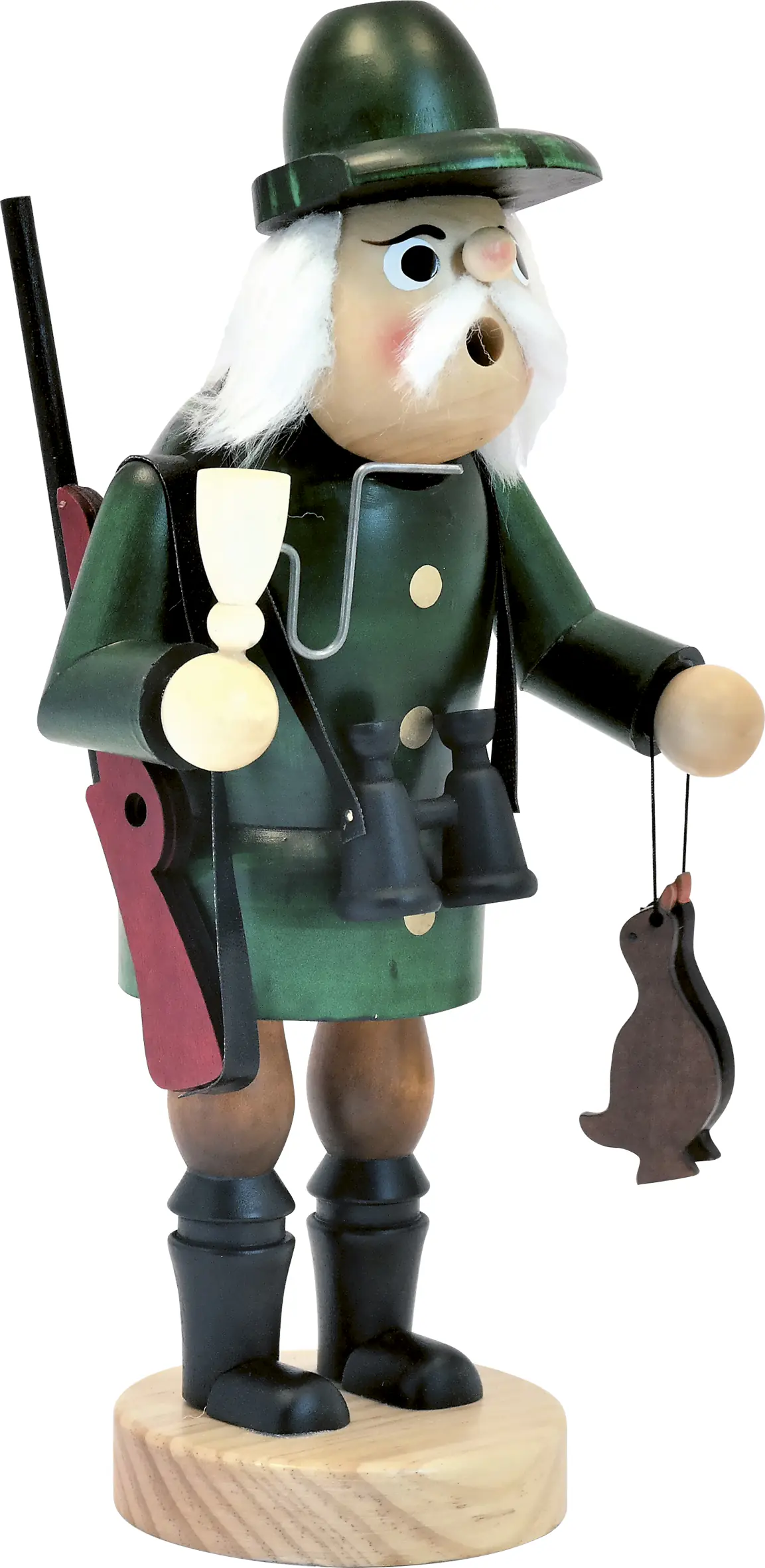 Saico Räucherfigur Jäger Holz 30 cm grün/natur