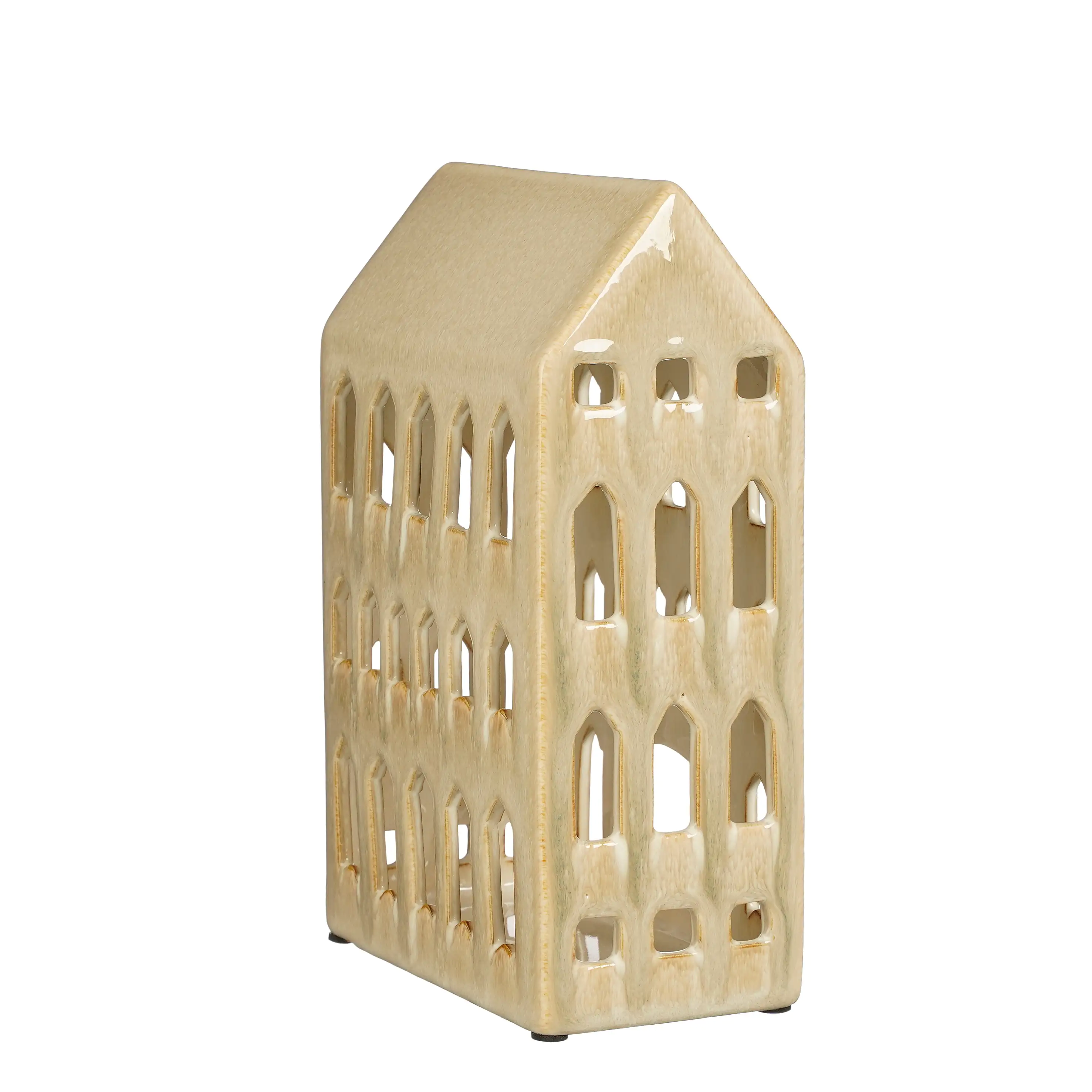 House of Seasons Haus Keramik 22,5 x 14 x 8,5 cm creme