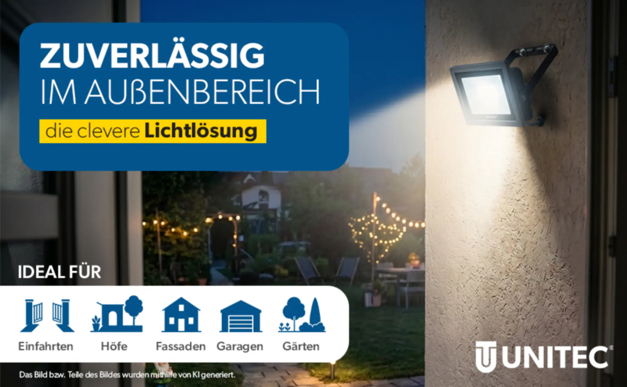 UniTec LED Strahler anthrazit 14 W 1700 lm 