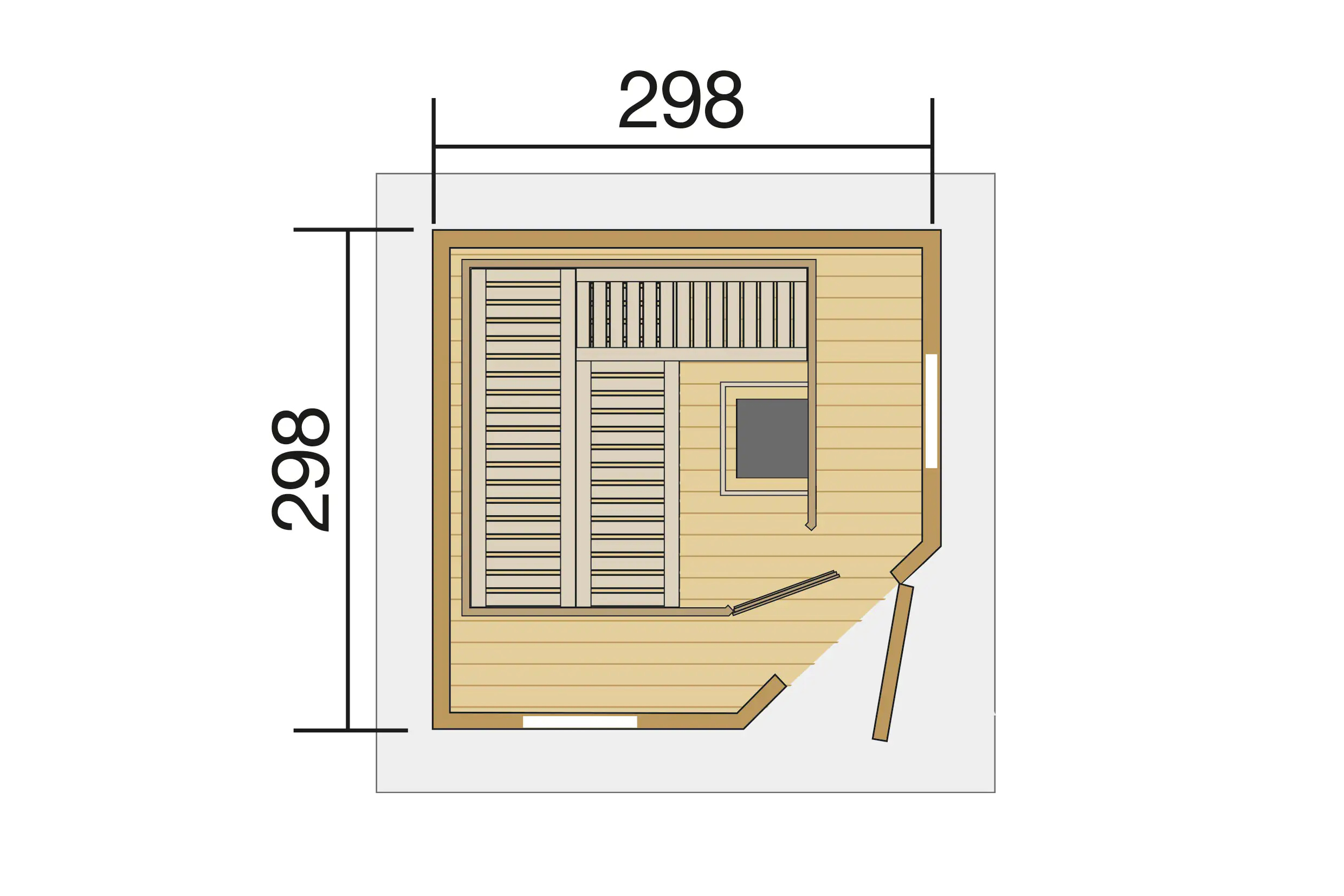 weka Saunahaus SALO Gr. 1 Sparset 7,5 kw OS anthrazit