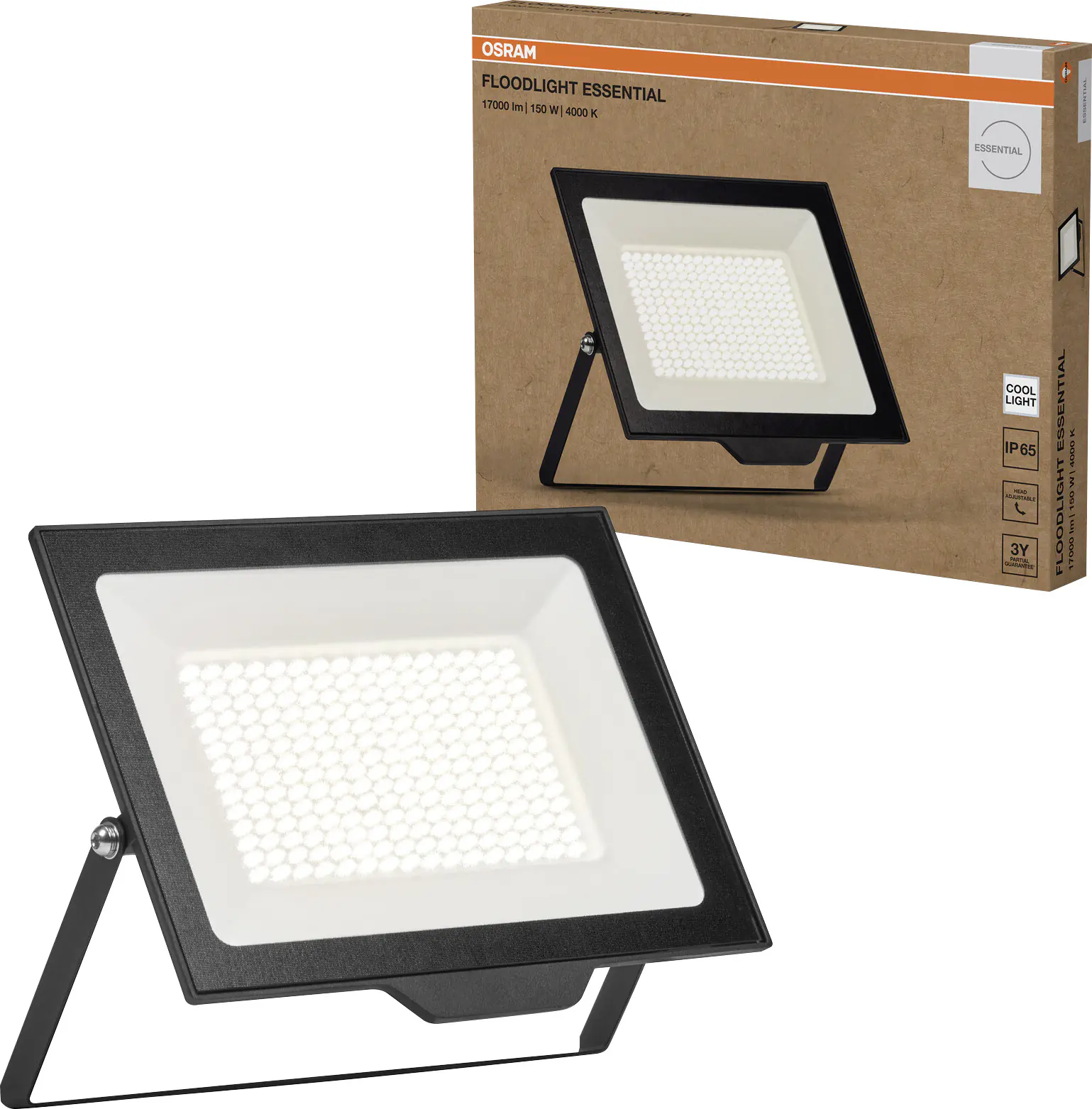 Osram Außenleuchte Floodlight Essential 150W 4000K schwarz