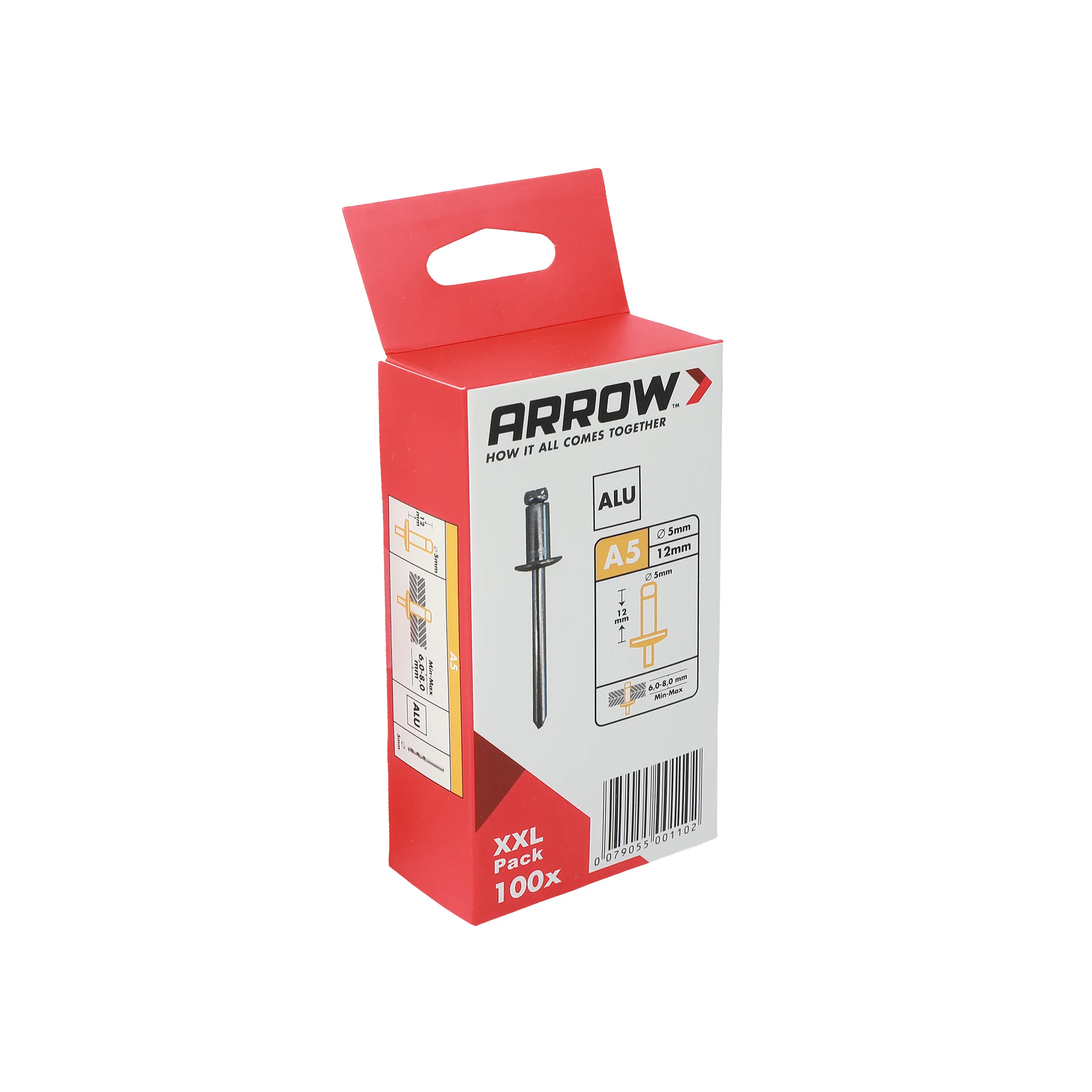 Arrow Blindniete Typ RA Ø 5 x 12 mm Aluminium 100 Stück 