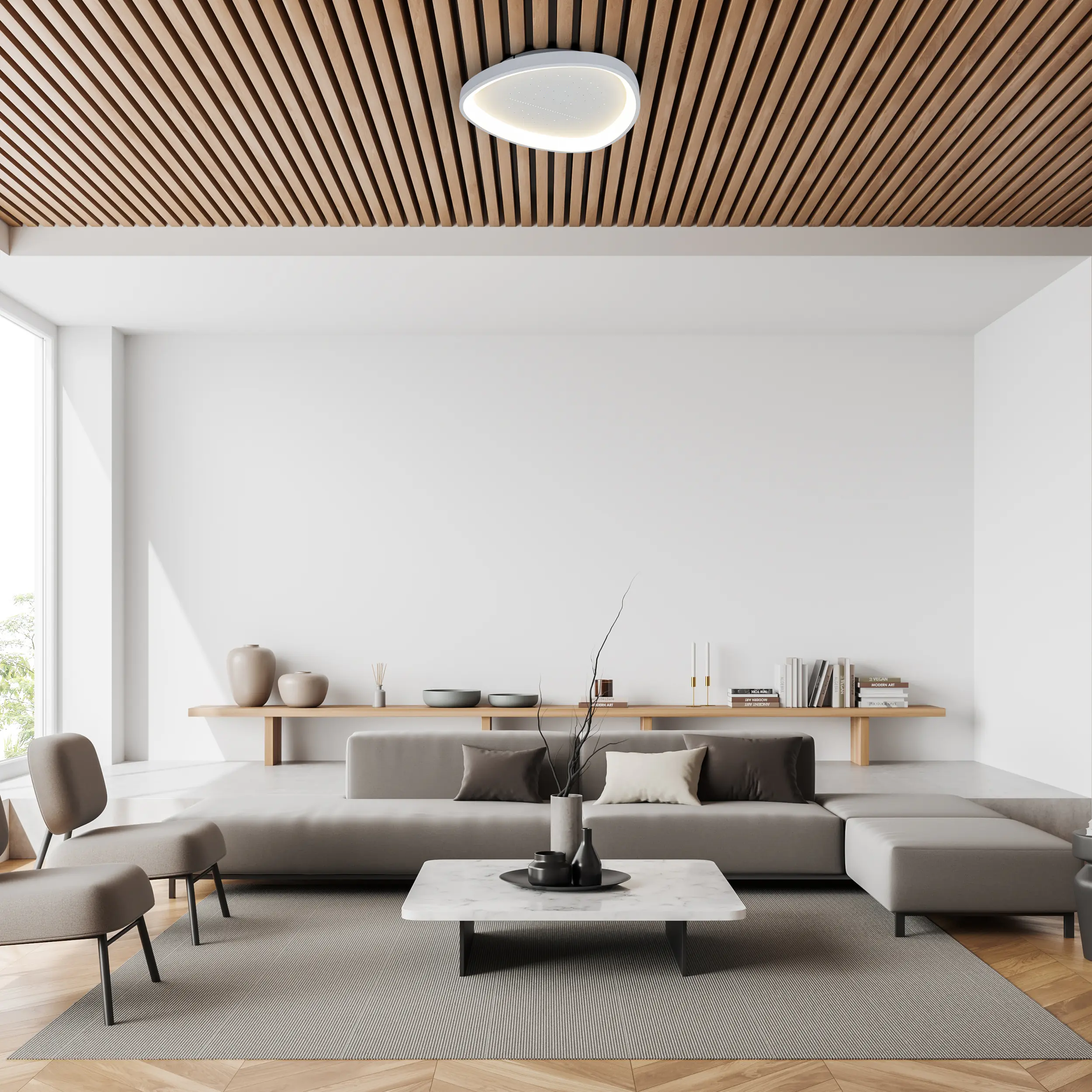 Light & More LED Deckenleuchte Oval 18W weiß