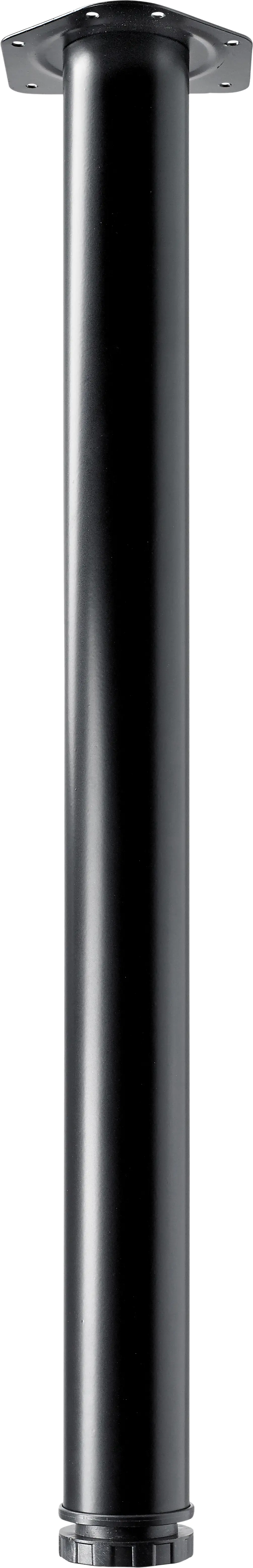 Hettich Tischbein Zela 6,0 x 70 cm Stahl schwarz - 1 Stück