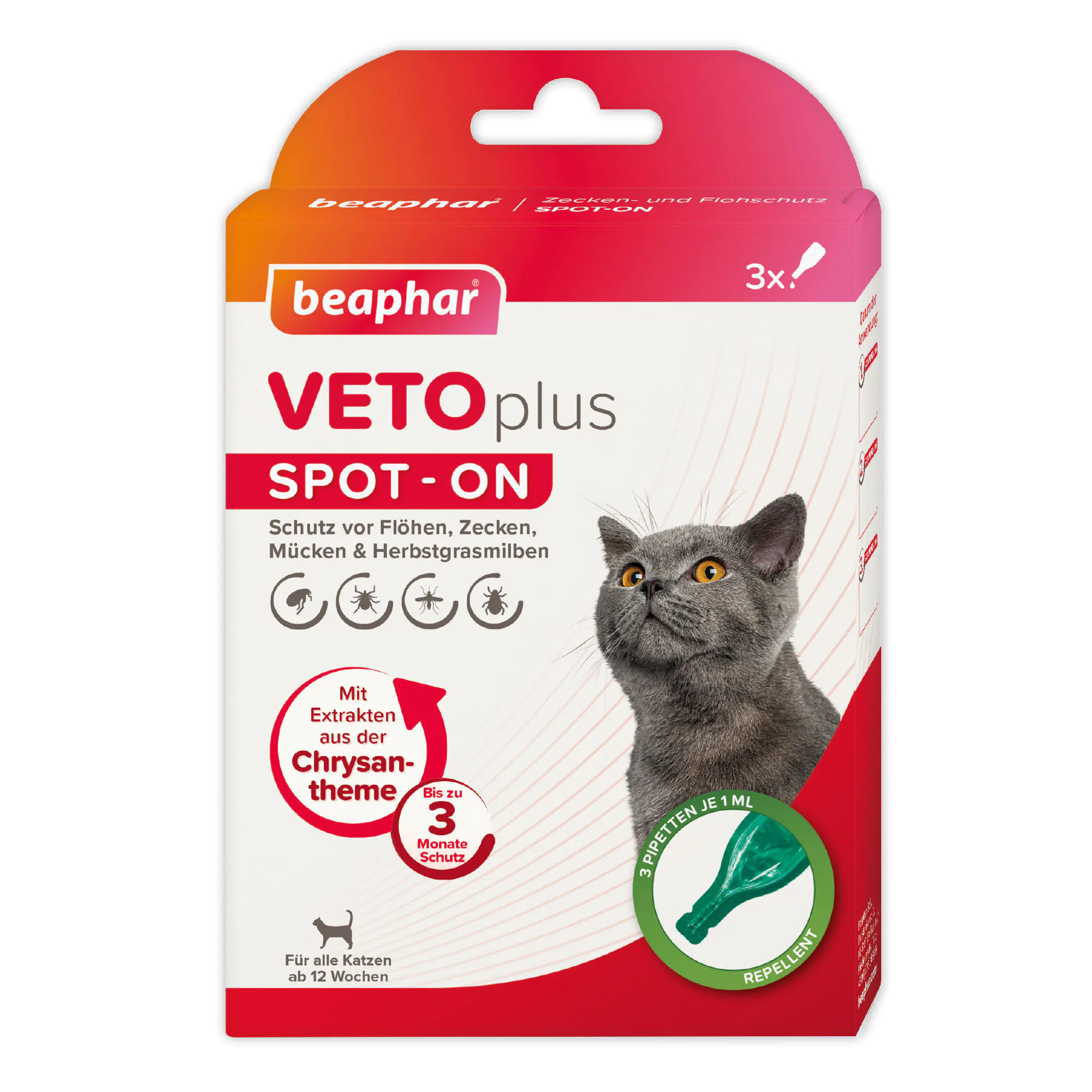 Beaphar Spot-on VETOplus für Katzen 3 x 1 ml Beaphar Spot-on VETOplus für Katzen 3 x 1 ml