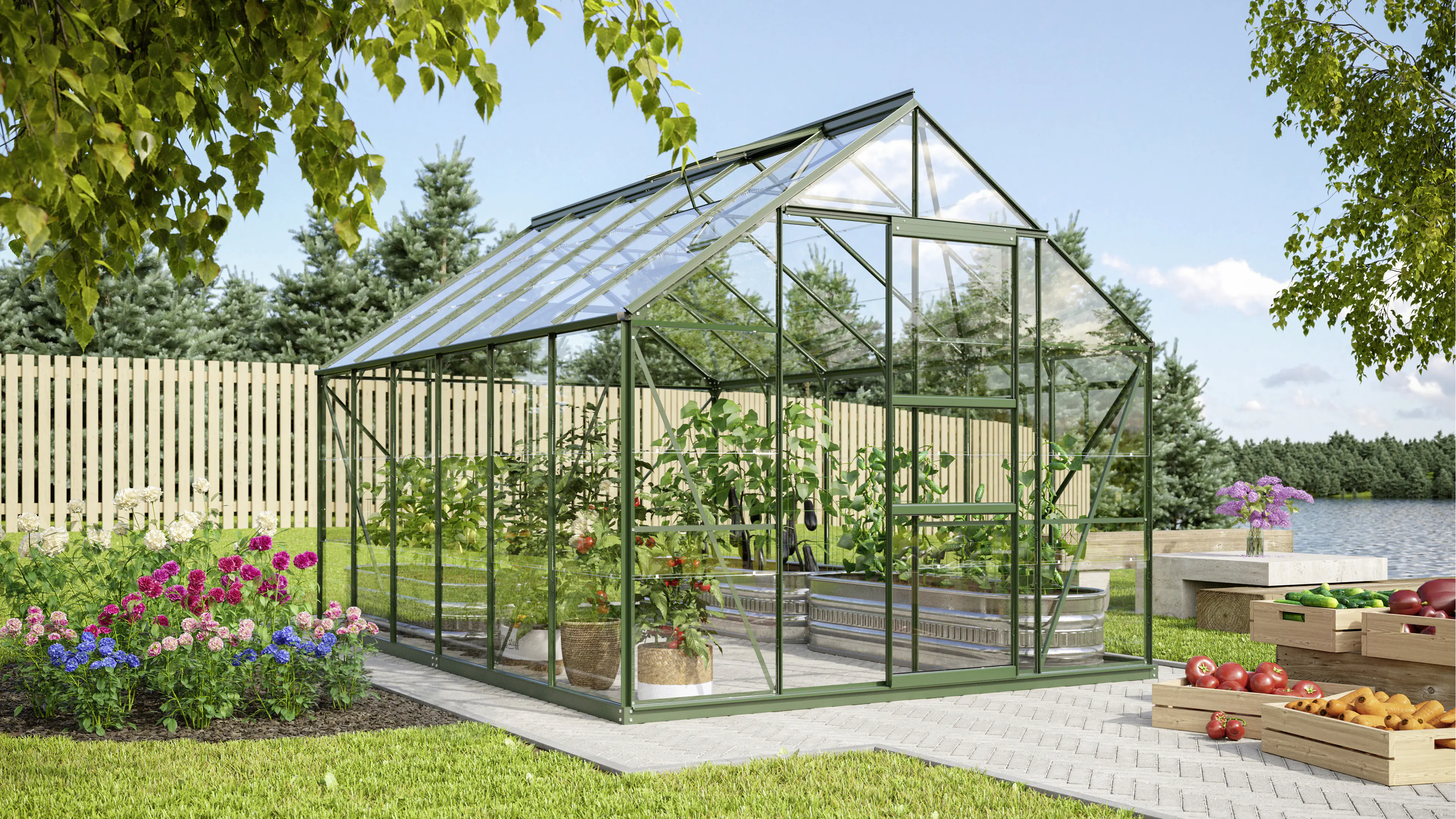 Vitavia Gewächshaus Merkur 9900 254 x 379 cm 3 mm Sicherheitsglas Vitavia Gewächshaus Merkur 9900 254 x 379 cm 3 mm Sicherheitsglas