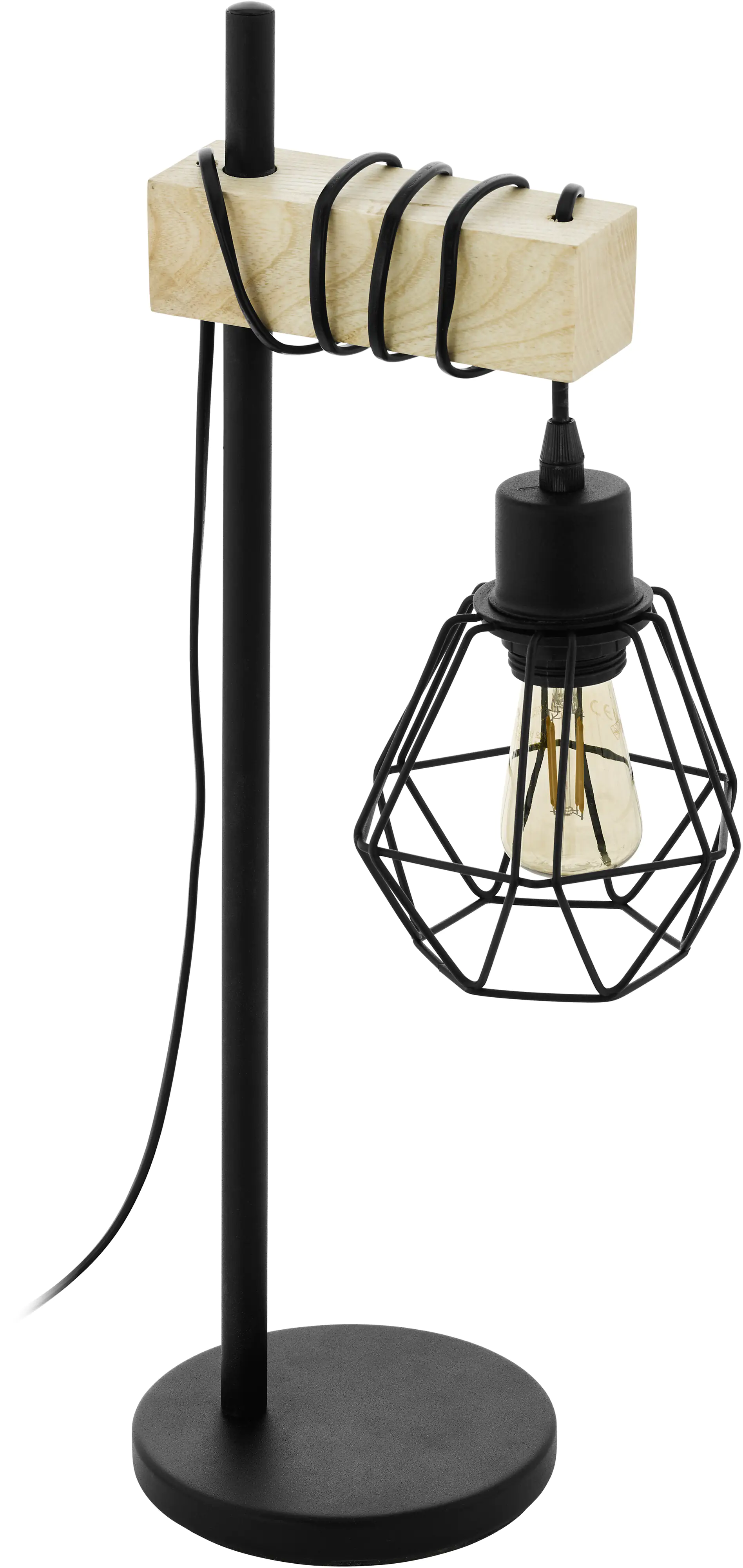 Eglo Tischleuchte Townshend 5 schwarz braun 50 x 15,5 x 22 cm Eglo Tischleuchte Townshend 5 schwarz braun 50 x 15,5 x 22 cm