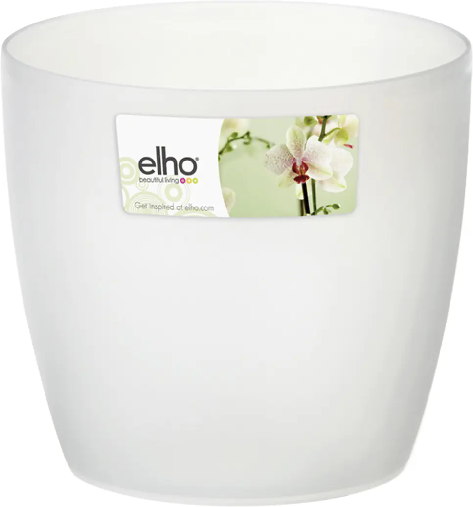 Elho Übertopf Brussels Ø 12,5 x 15,2 cm transparent