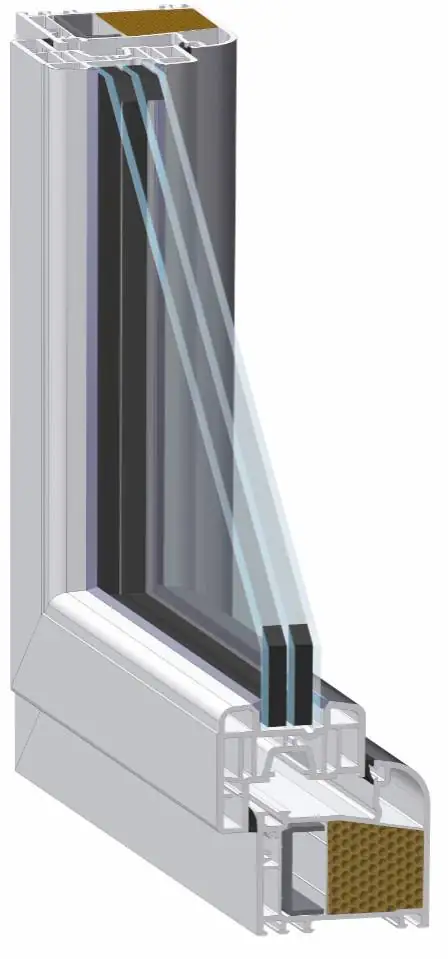 Meeth Fenster 75 x 145 cm DIN links 1 flügelig Dreh-Kipp weiß/ titan