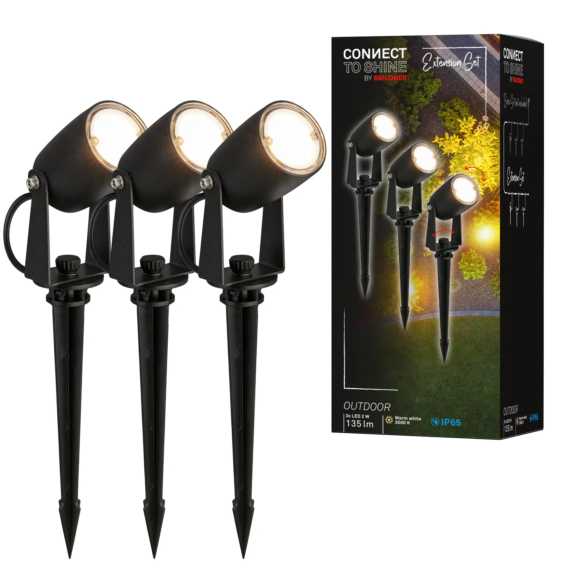 Briloner LED Wegeleuchte Iris Connect to Shine 3er Erweiterungsset 3x2W warmweiß Briloner LED Wegeleuchte Iris Connect to Shine 3er Erweiterungsset 3x2W warmweiß