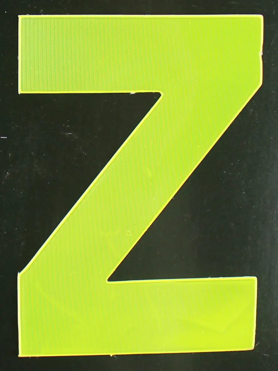 4004947548911 Conacord Reflektierender Klebebuchstabe Z gelb "Z"