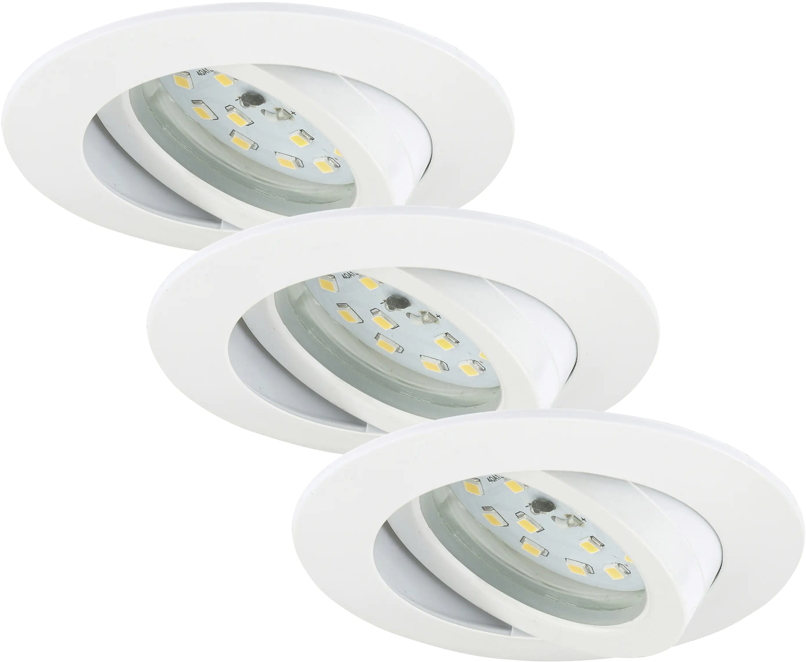 Briloner 3er Set LED Einbauleuchten Attach weiß Ø 8,2 cm dimmbar