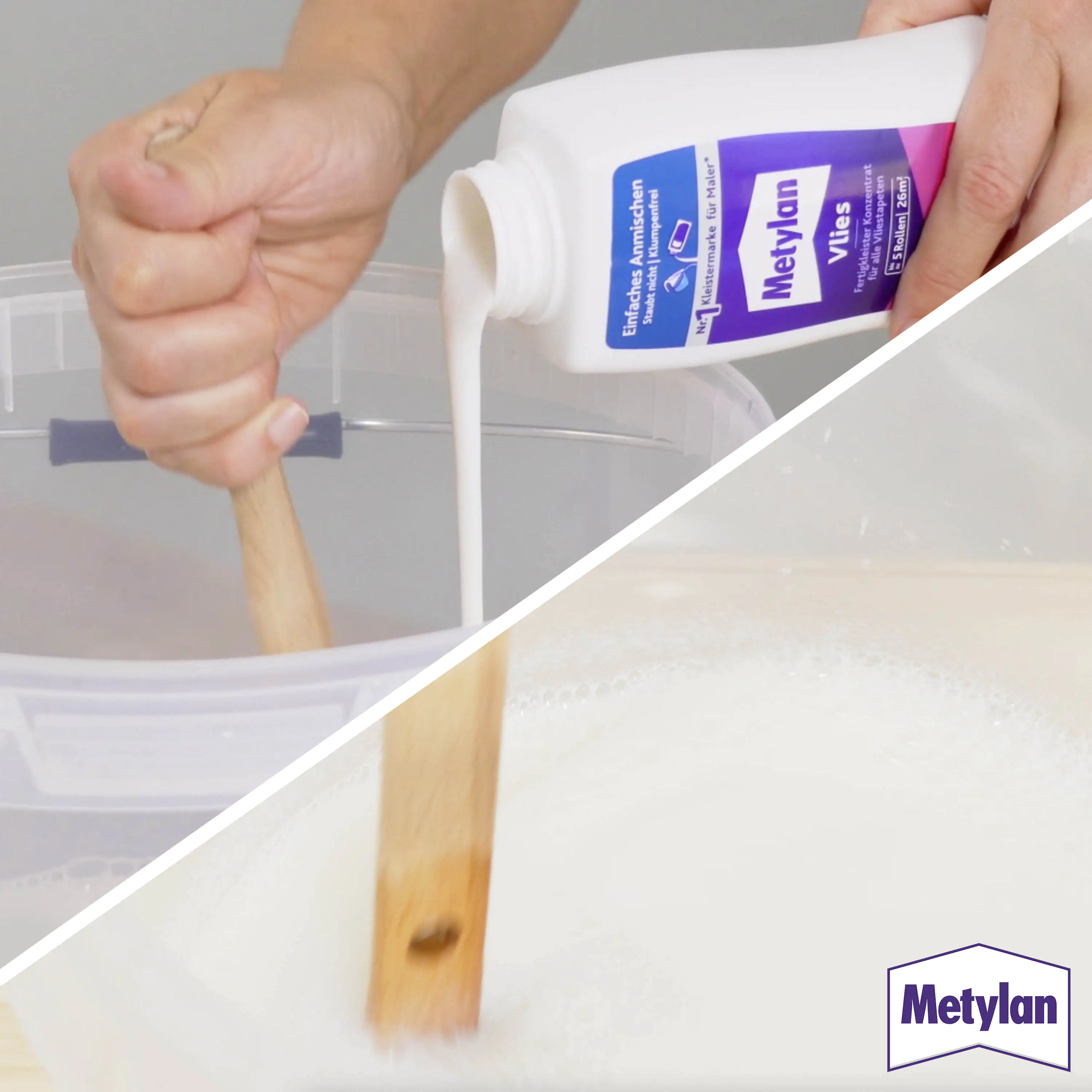 Metylan Vlies Fertigkleister Konzentrat 500 g Flasche, trocknet transparent Metylan Vlies Fertigkleister Konzentrat 500 g Flasche, trocknet transparent