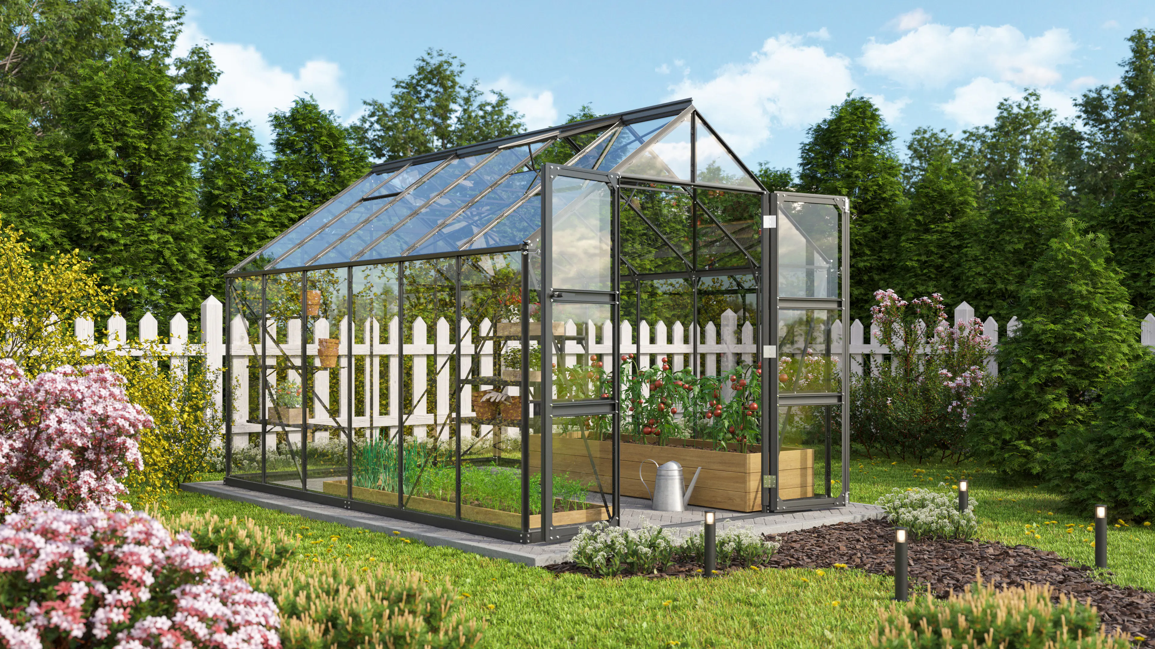 Vitavia Gewächshaus Domus 9900 257 x 386 cm 3 mm Sicherheitsglas Vitavia Gewächshaus Domus 9900 257 x 386 cm 3 mm Sicherheitsglas