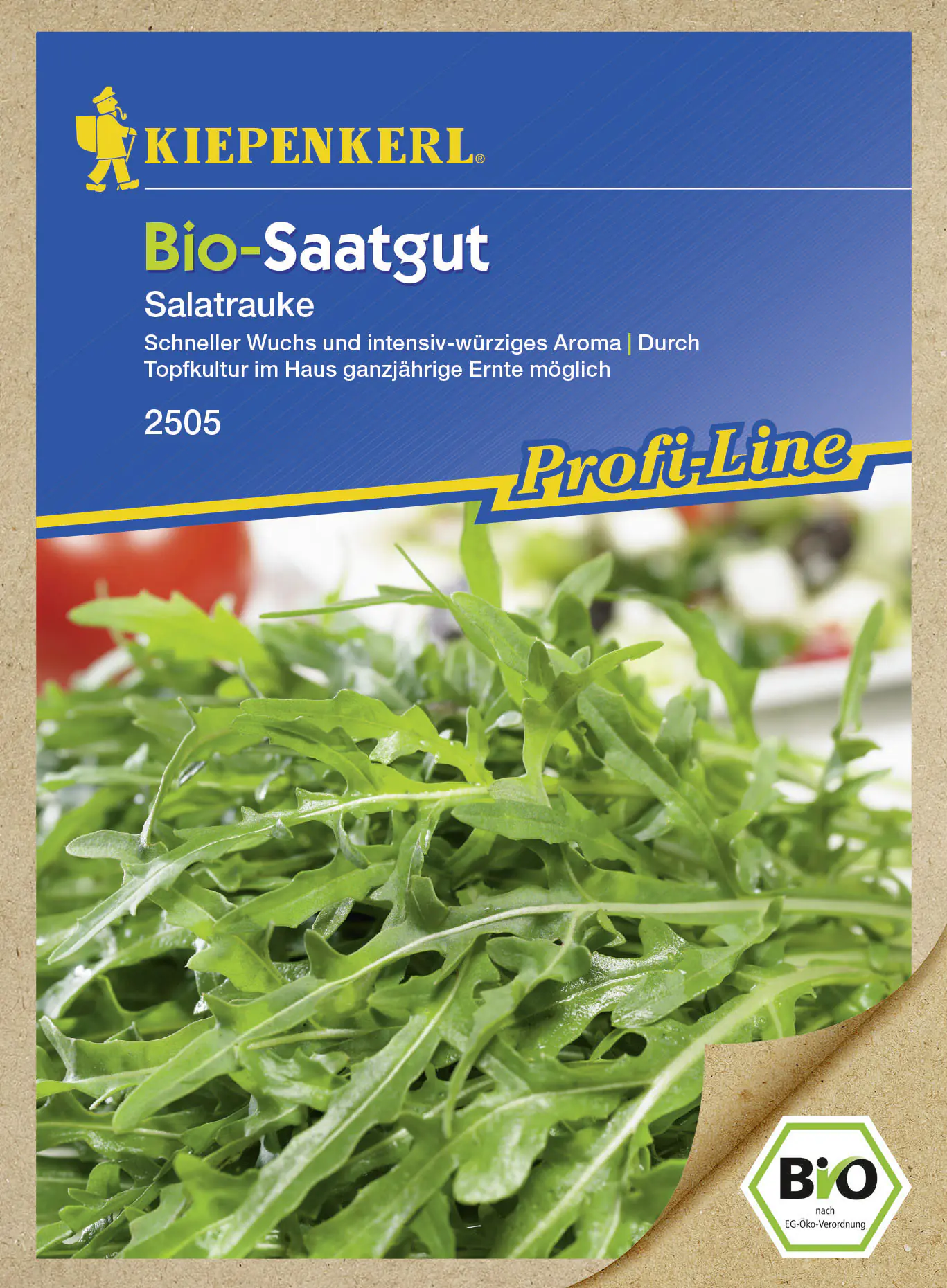 Kiepenkerl Bio-Saatgut Salatrauke Eruca sativa, Inhalt: ca. 100 Pflanzen