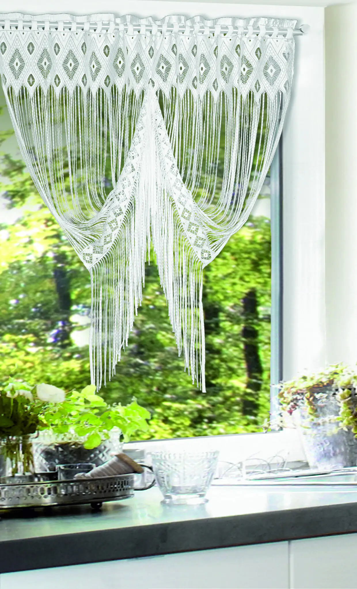 Neusser Collection Fadenstore Adela weiß, 125 x 120 cm