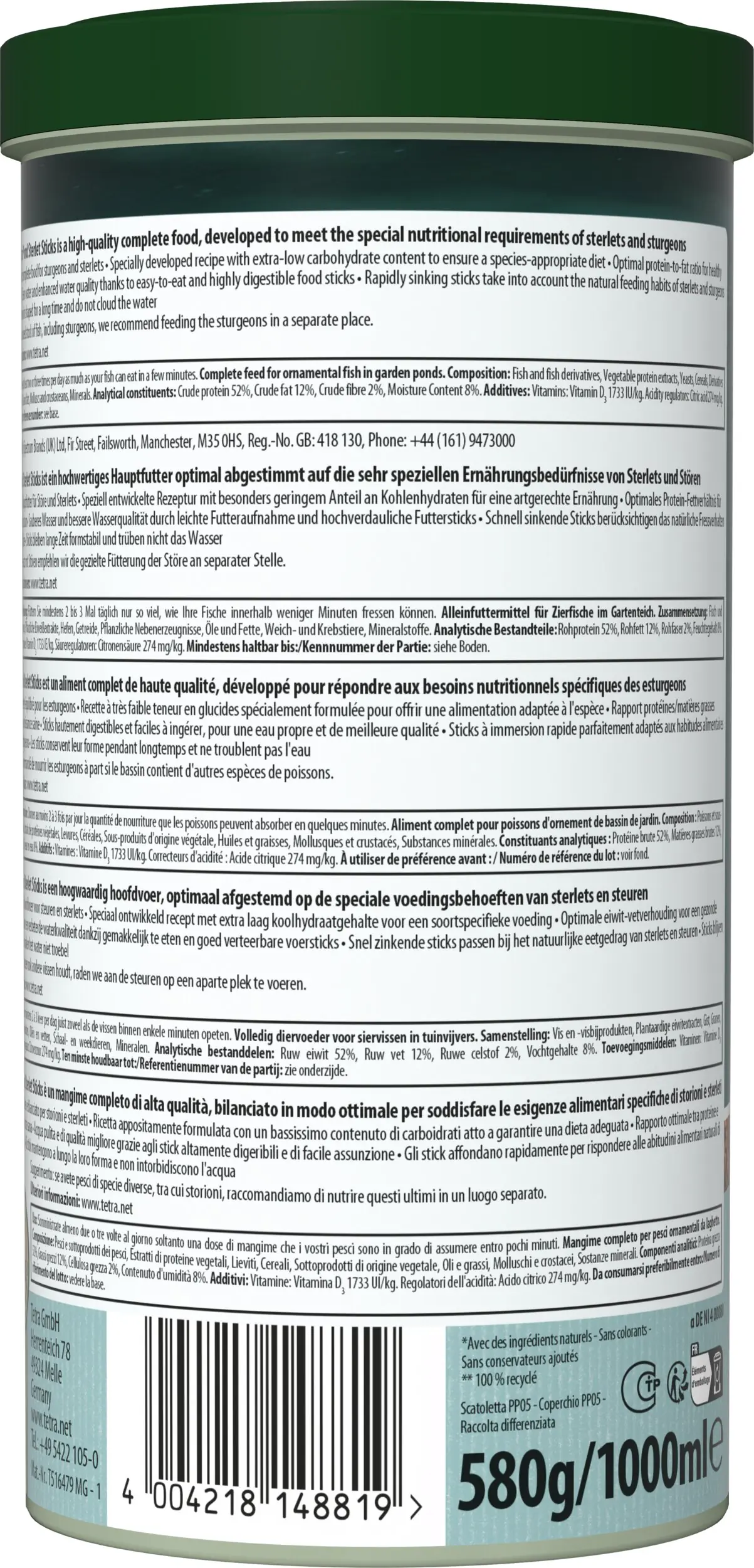 Tetra Pond Sterlet Sticks 1 L