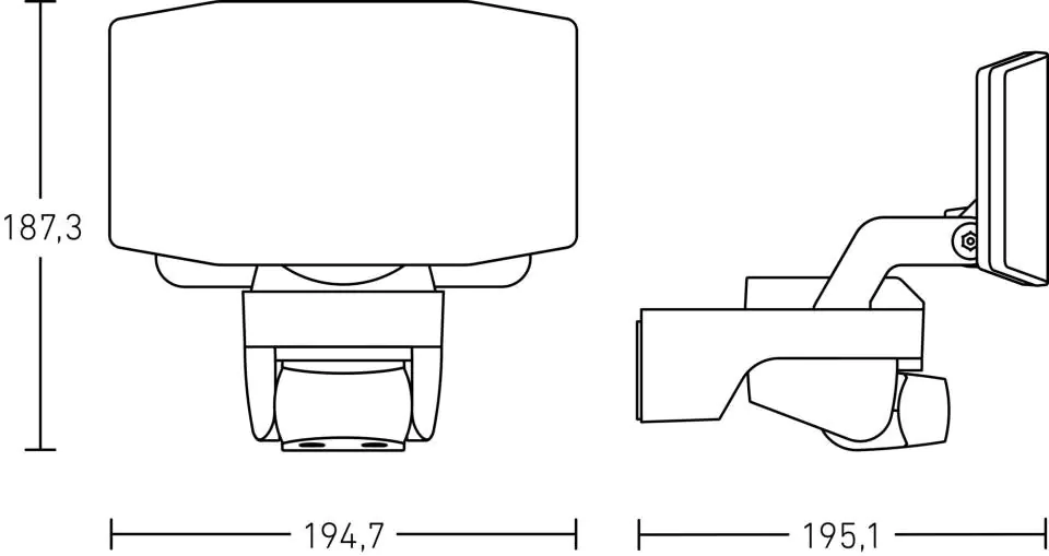 Steinel LED Außenleuchte XLED Protect S 14 W anthrazit mit Bewegungsmelder
