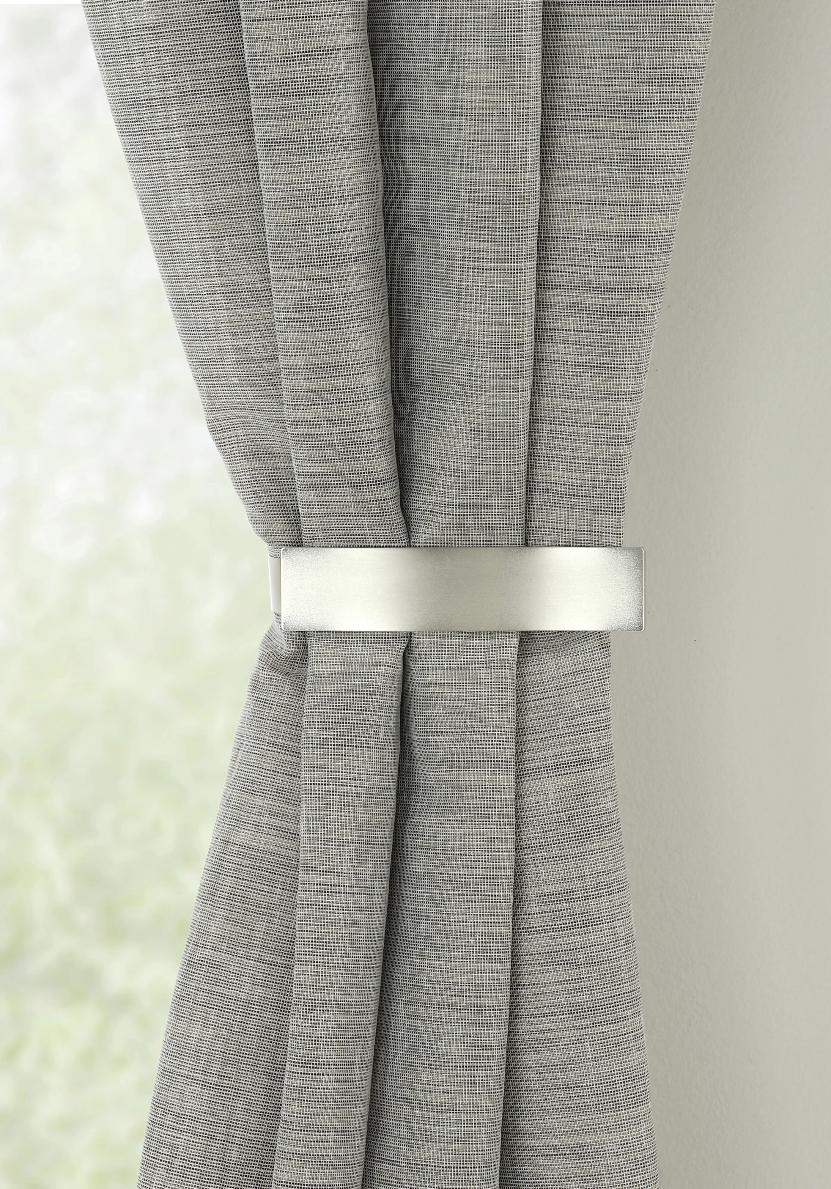 Gardinia Raffspange Indira edelstahloptik 13 cm x 3 cm