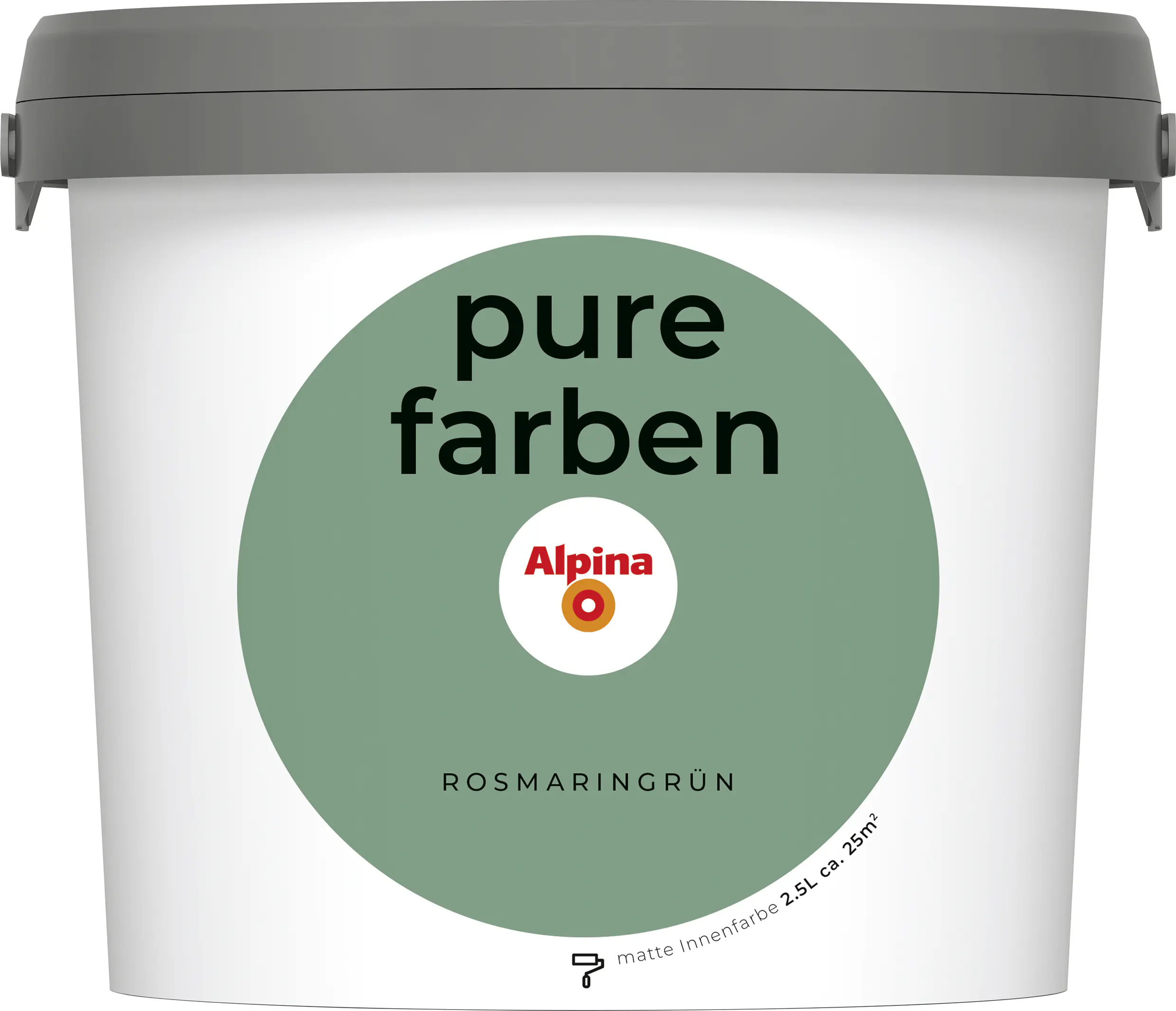 Alpina Pure Farben Wandfarbe rosmaringrün 2,5 L