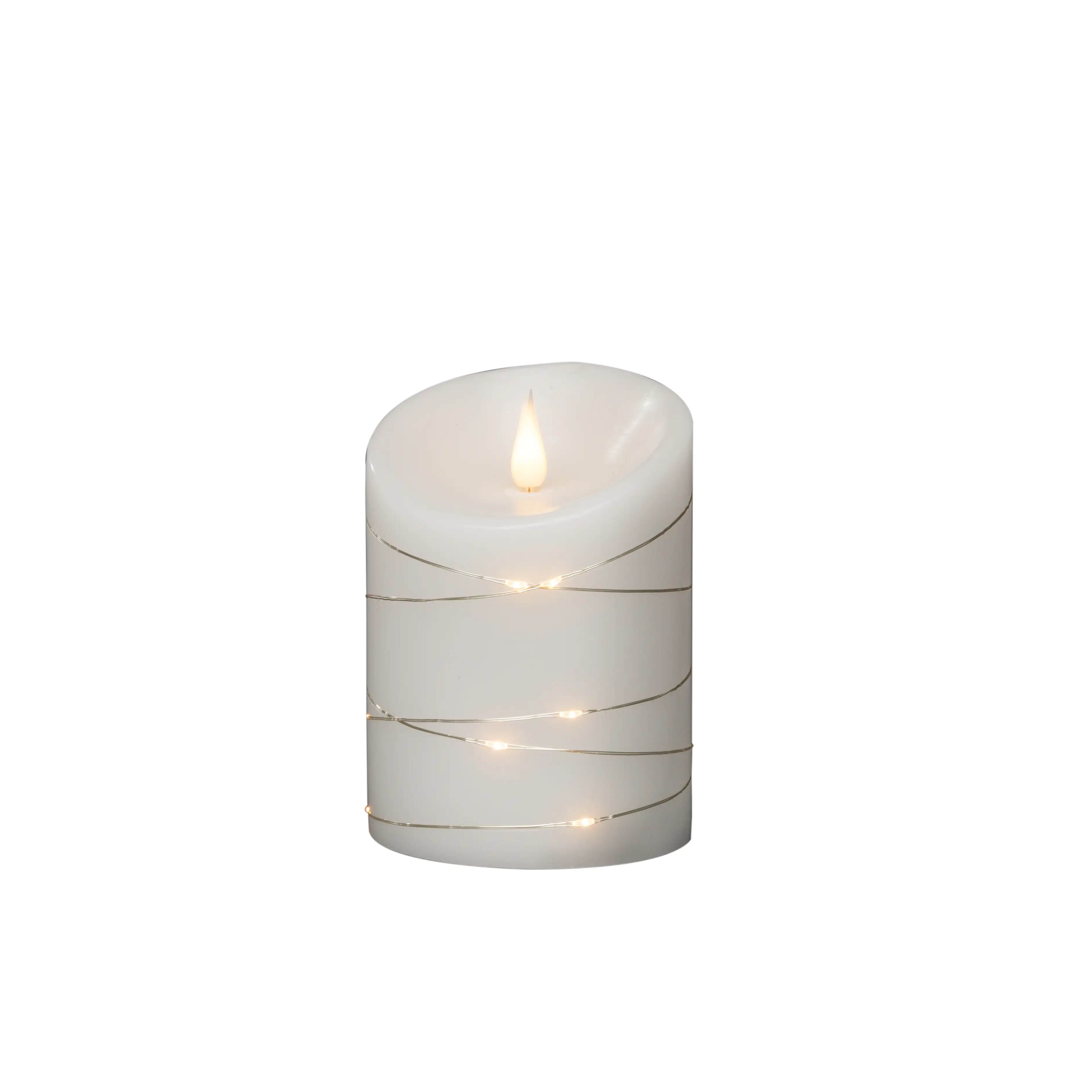 Konstsmide LED Echtwachskerze 14 x Ø 10 cm, batteriebetrieben