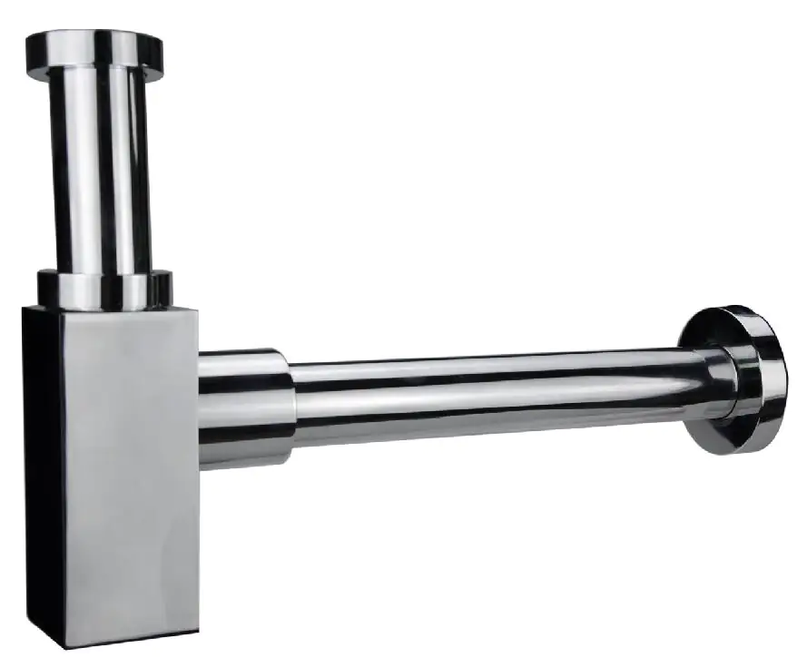 4333692056779 Primaster Design Flaschensiphon eckig 1 1/4" verchromt