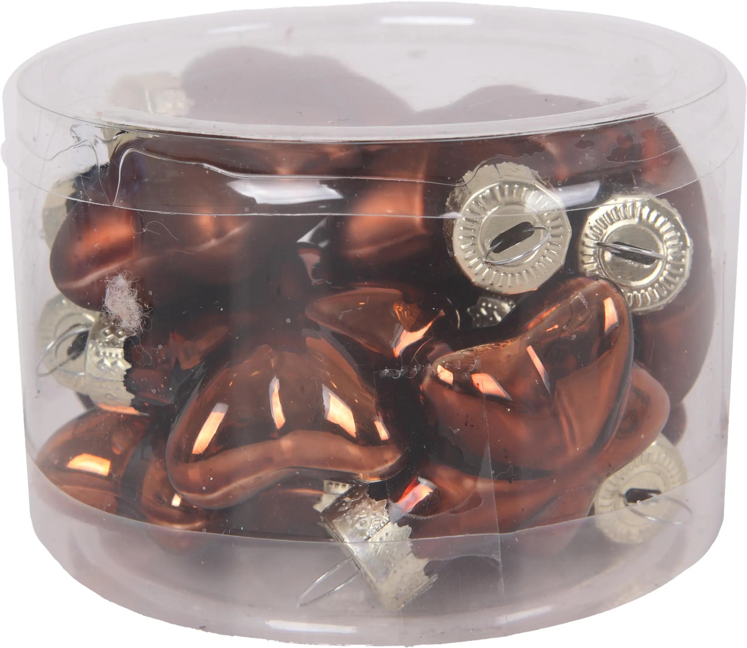 TrendLine Weihnachtskugeln aus Glas Sterne Ø 4 cm espresso 12 Stück