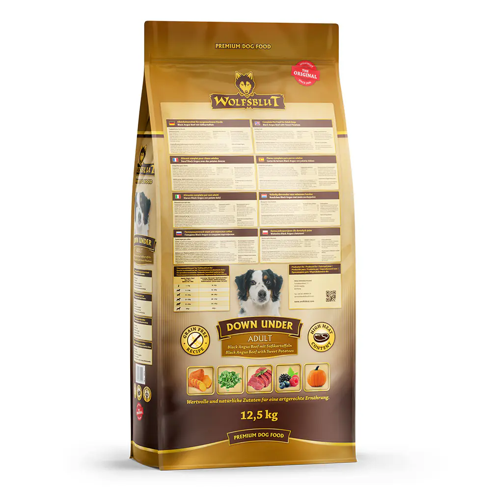 Wolfsblut Hundetrockenfutter Down Under Adult getreidefrei 12,5 kg Rind & Gemüse