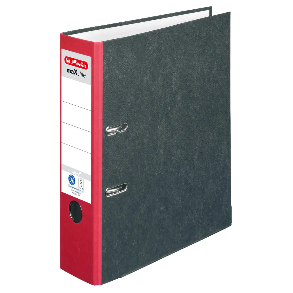 herlitz Ordner max.file nature A4 rot