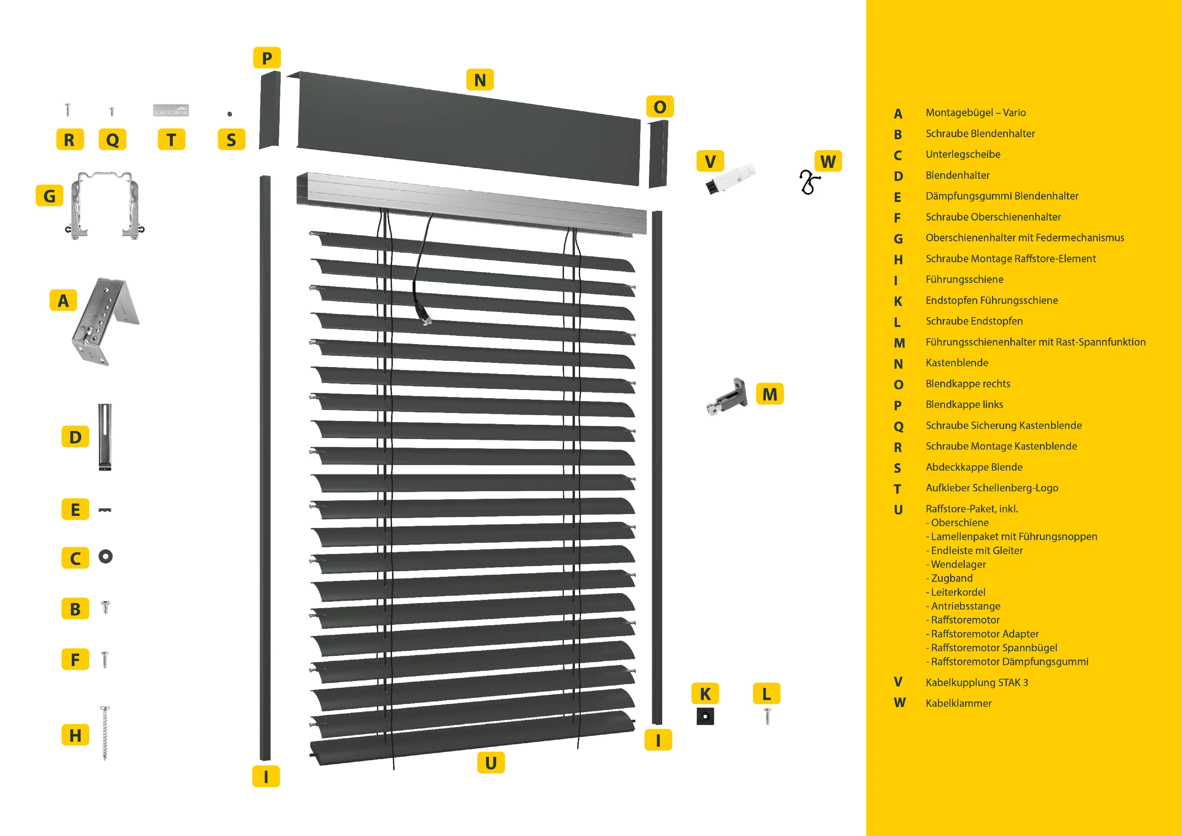 Schellenberg Raffstore Express, anthrazit 200 x 160 cm, Blende 25 cm Schellenberg Raffstore Express, anthrazit 200 x 160 cm, Blende 25 cm