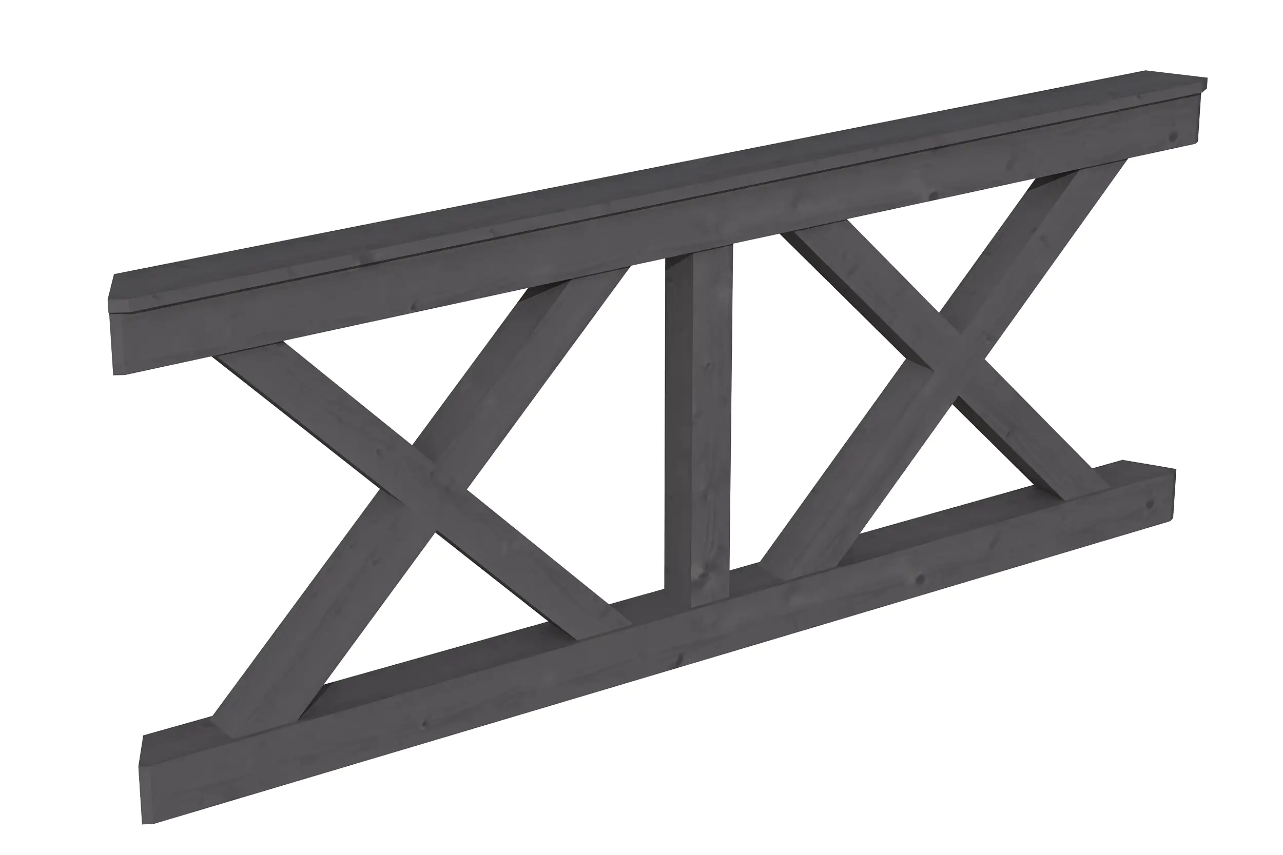 SKAN HOLZ Brüstung Andreaskreuz 210 x 84 cm Fichte