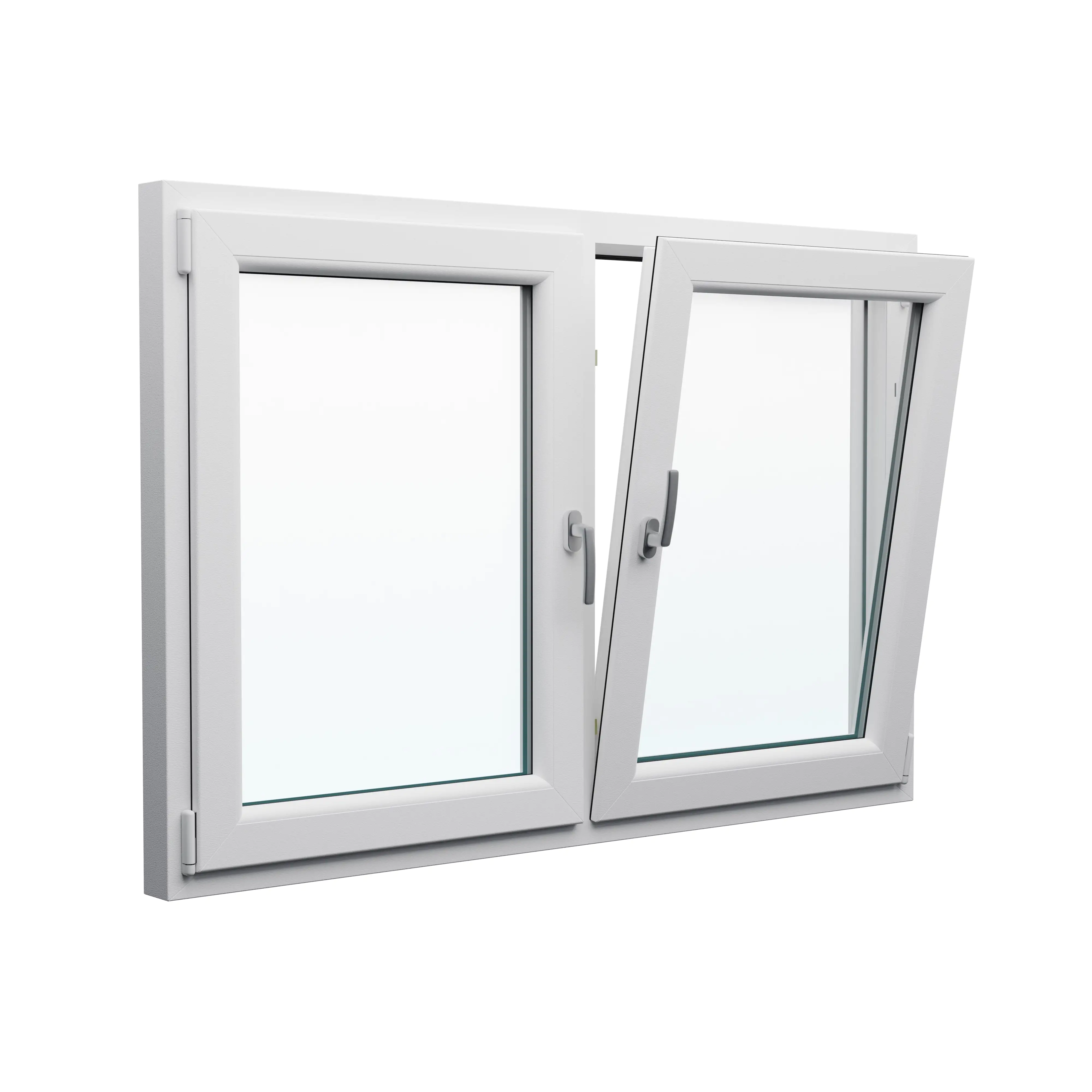 Meeth Kunststofffenster 145 x 130 cm 2-flg. Dreh-Kipp/Dreh-Kipp weiß