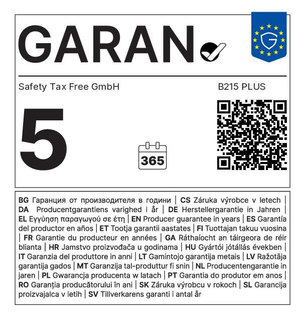 5 Jahre Garantie