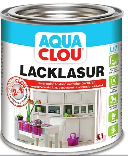 Aqua Clou Lacklasur L17 Nr.18 750 ml buche Aqua Clou Lacklasur L17 Nr.18 750 ml buche