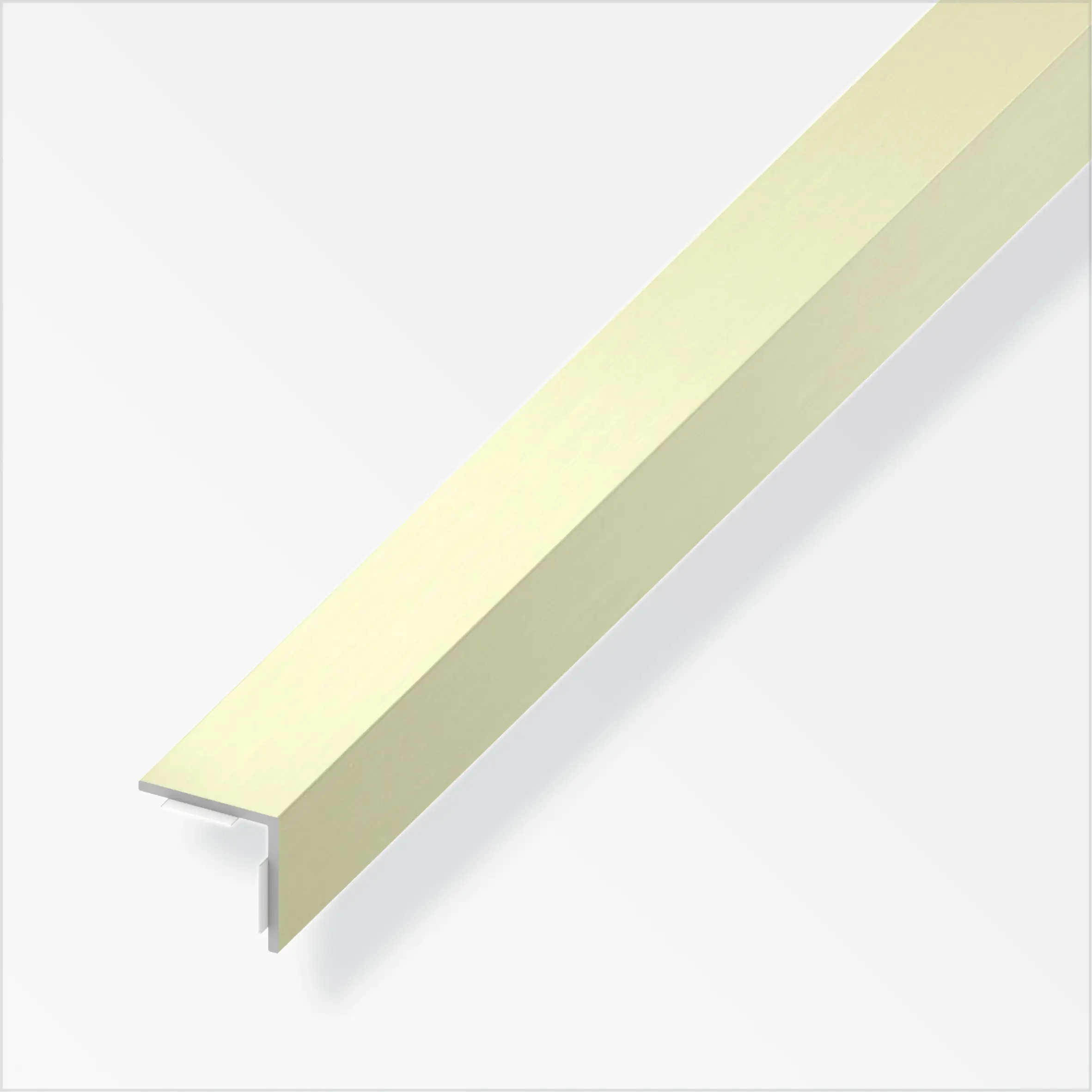 alfer Winkel 1 m, 20 x 20 mm PVC (Kunststoff) glatt champagner glänzend