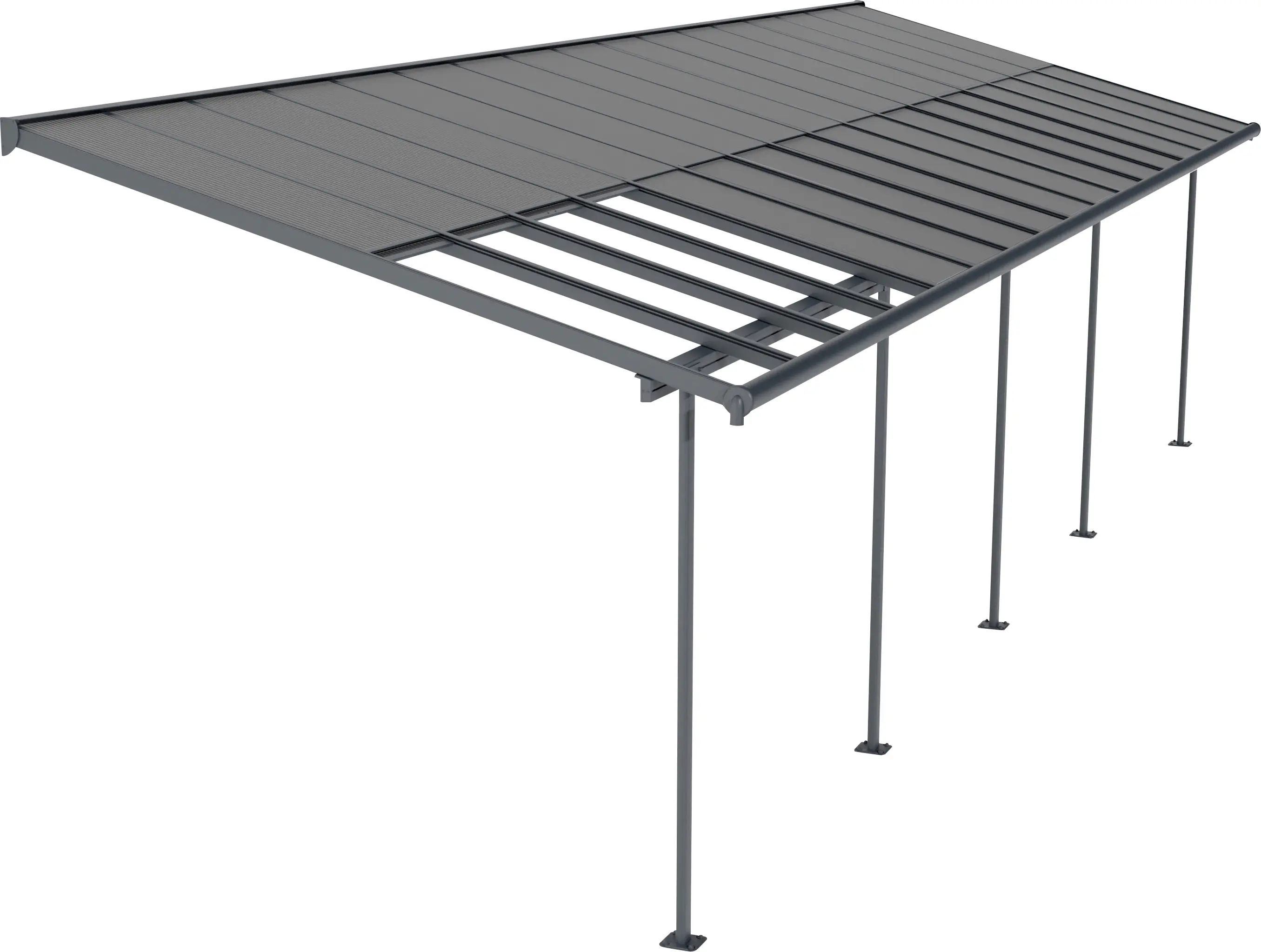 Canopia Terrassenüberdachung Sierra Cabrio 1044 x 295 cm grau 