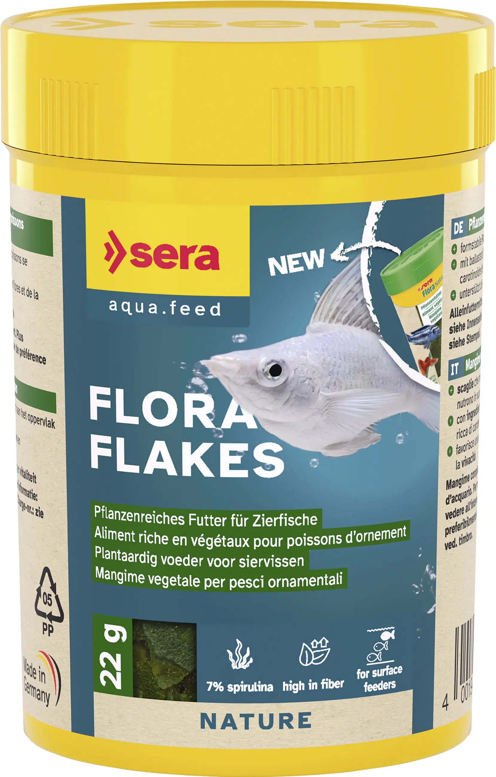 Sera pflanzenreiches Fischfutter Flora Flakes 100 ml