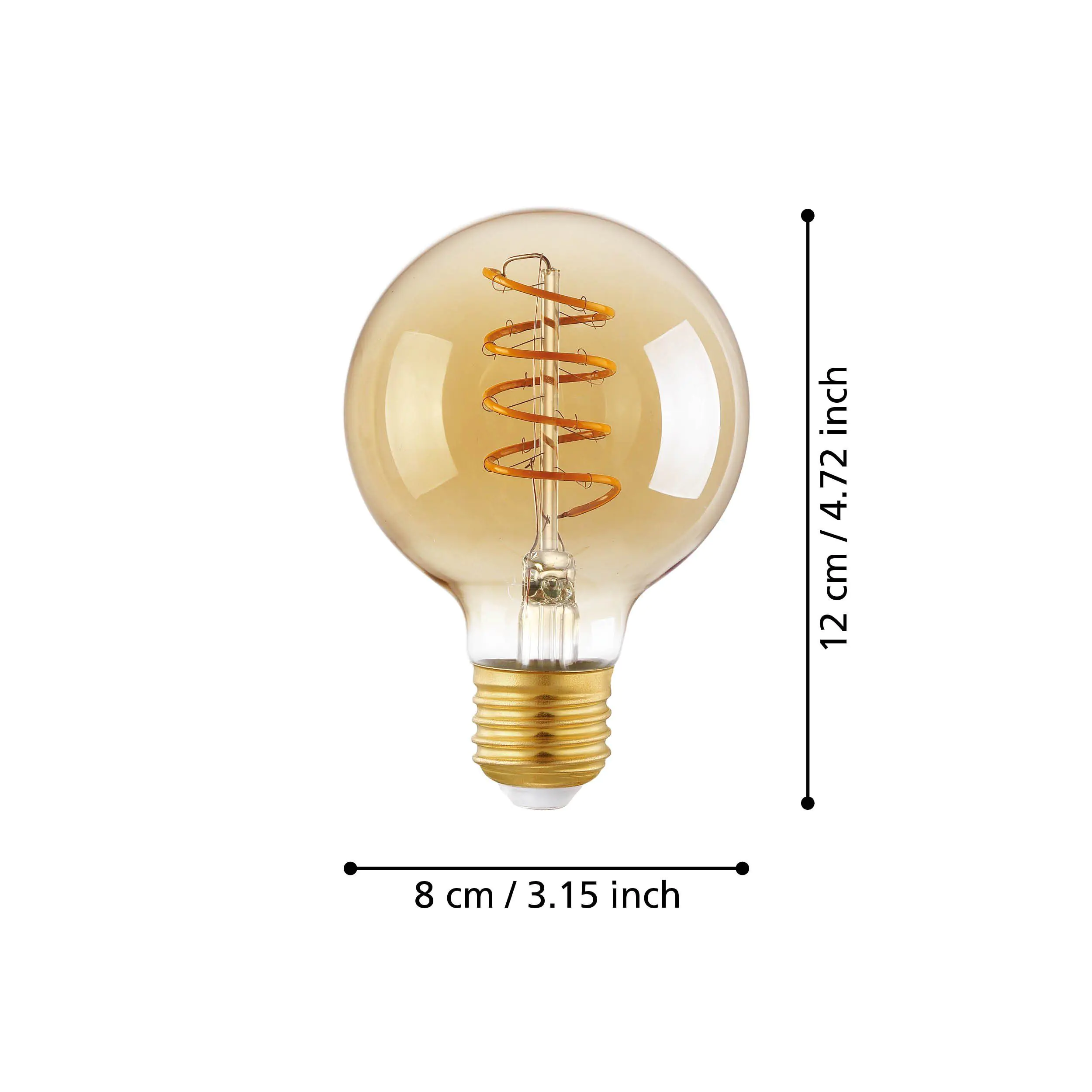 Eglo LED Globe G80 E27 4W amber
