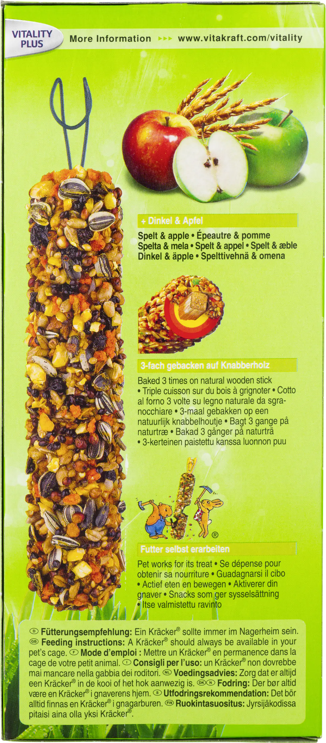 Vitakraft Kräcker® Dinkel & Apfel für Farbratten 2 Stück