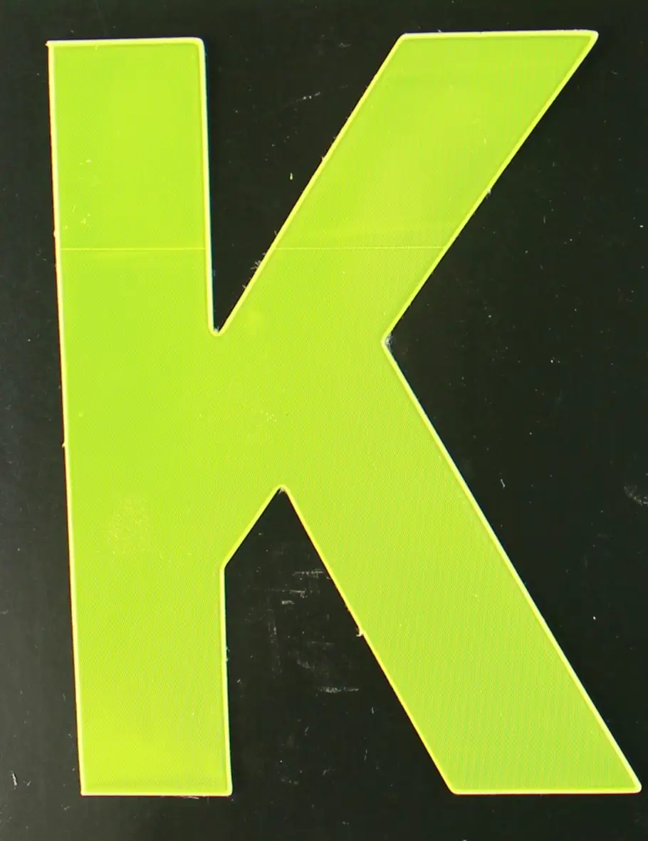 4004947548768 Conacord Reflektierender Klebebuchstabe K gelb "K"
