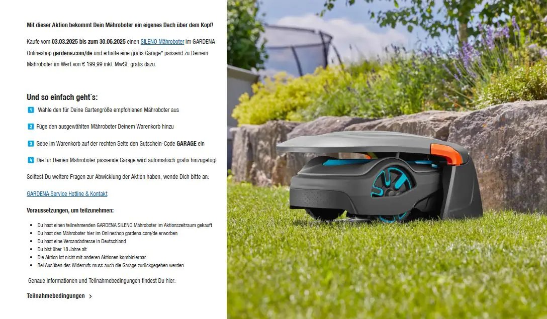 Gardena Mähroboter SILENO life 1.000 m², Schnittbreite: 22 cm